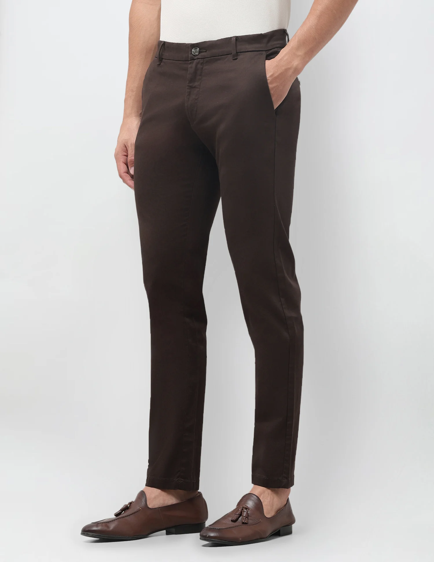 Denver Slim Fit Mid Rise Trousers - Image 4