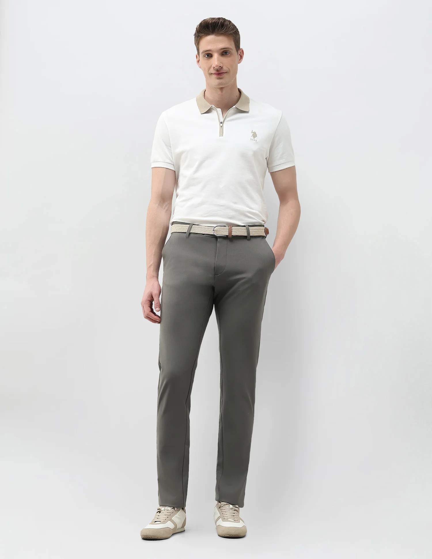 Denver Slim Fit Mid Rise Trousers - Image 3