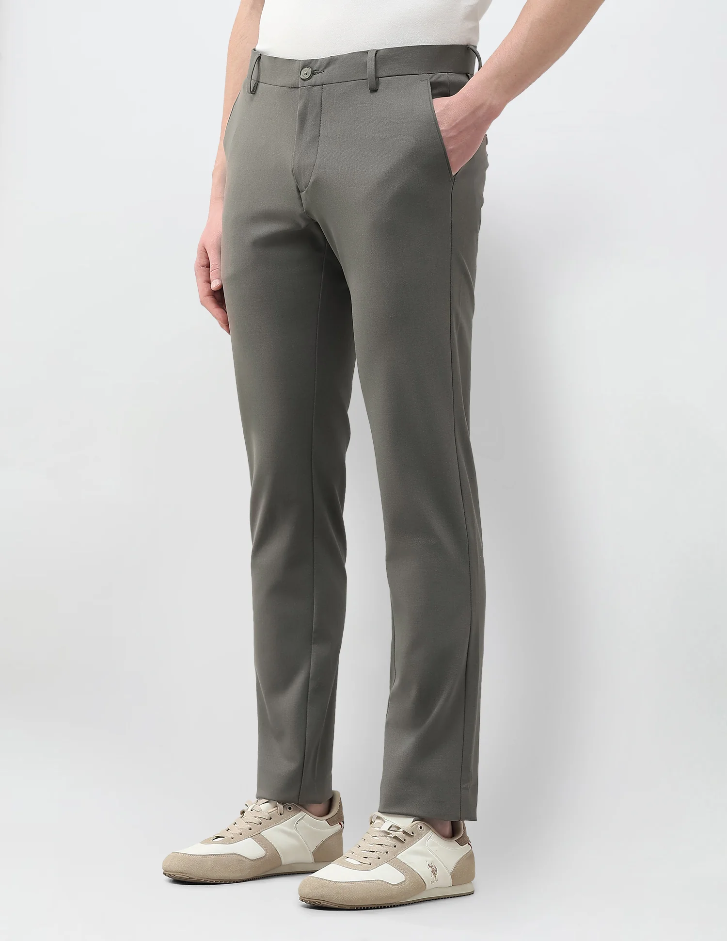 Denver Slim Fit Mid Rise Trousers - Image 4