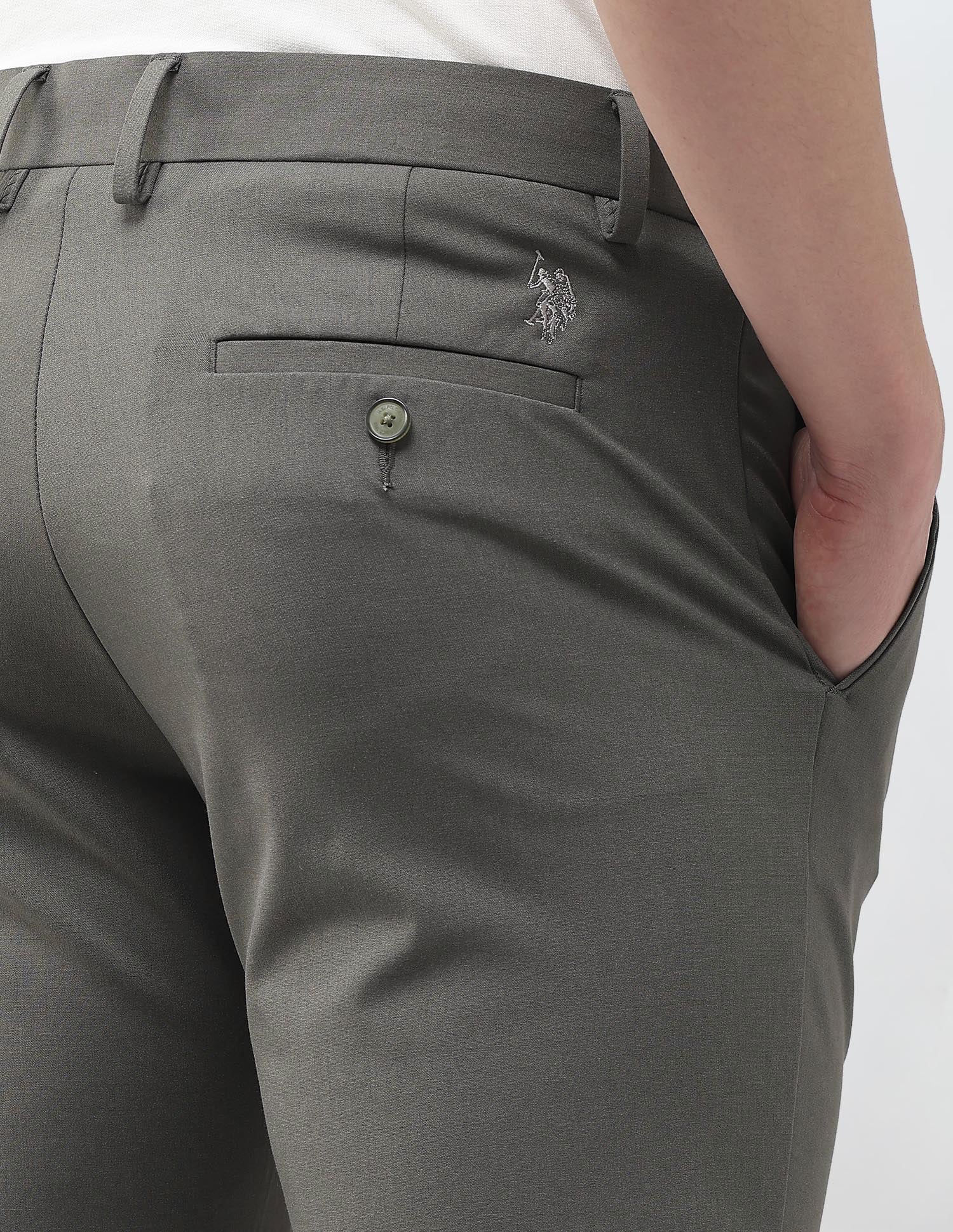Denver Slim Fit Mid Rise Trousers - Image 8
