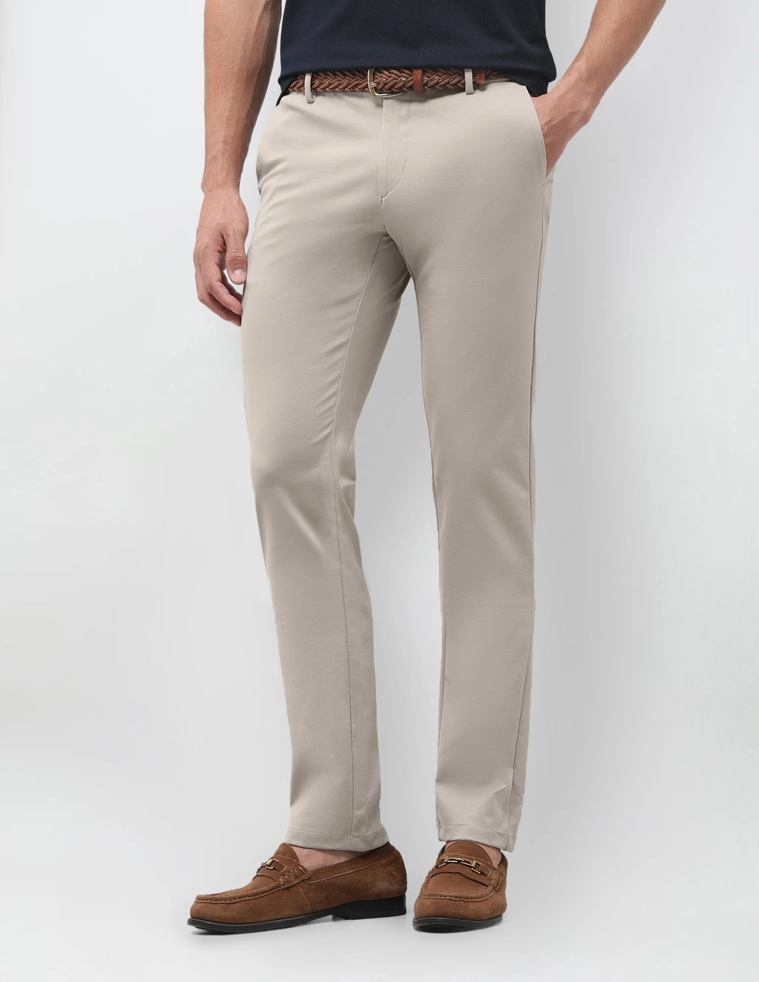 Denver Slim Fit Mid Rise Trousers