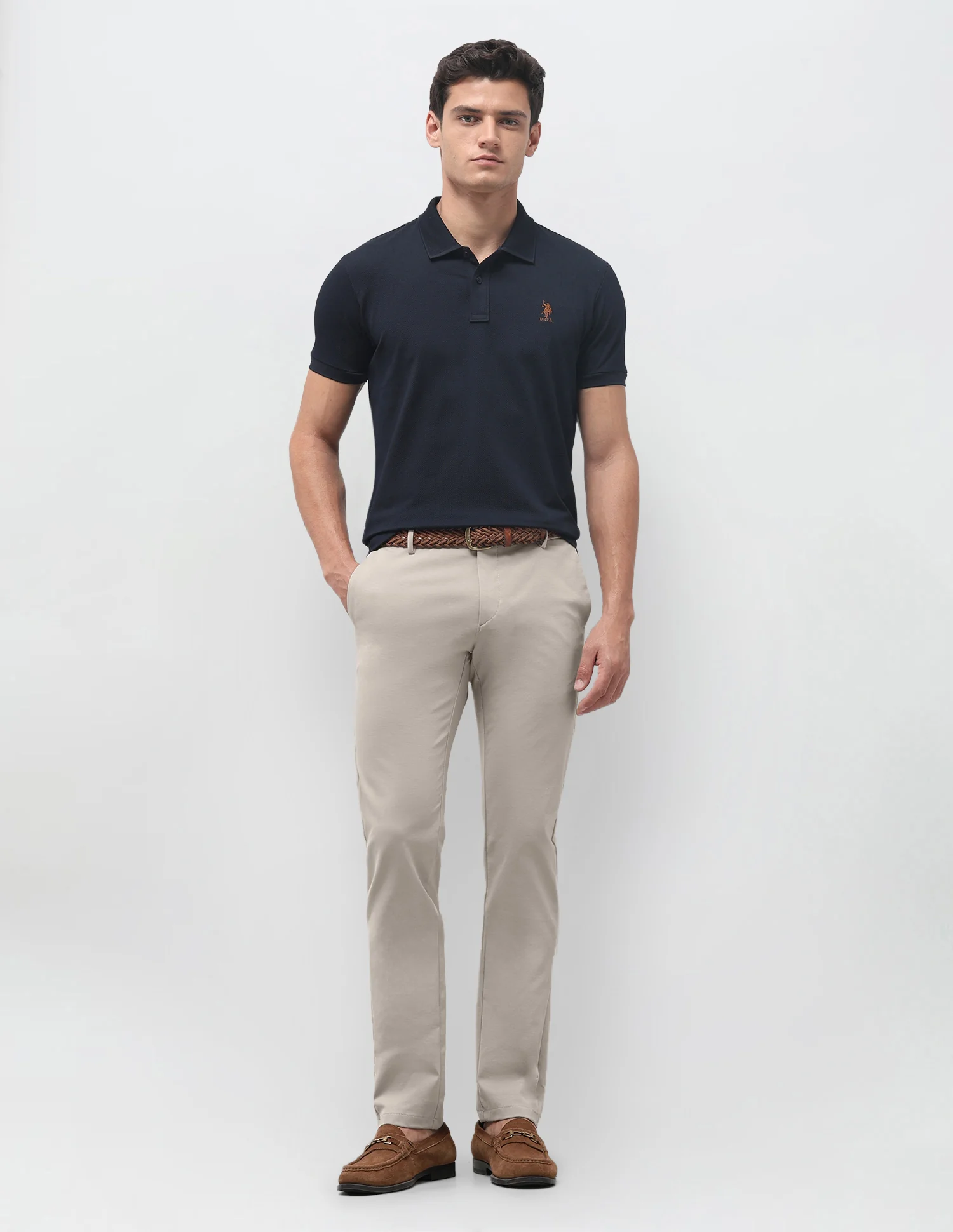Denver Slim Fit Mid Rise Trousers - Image 3
