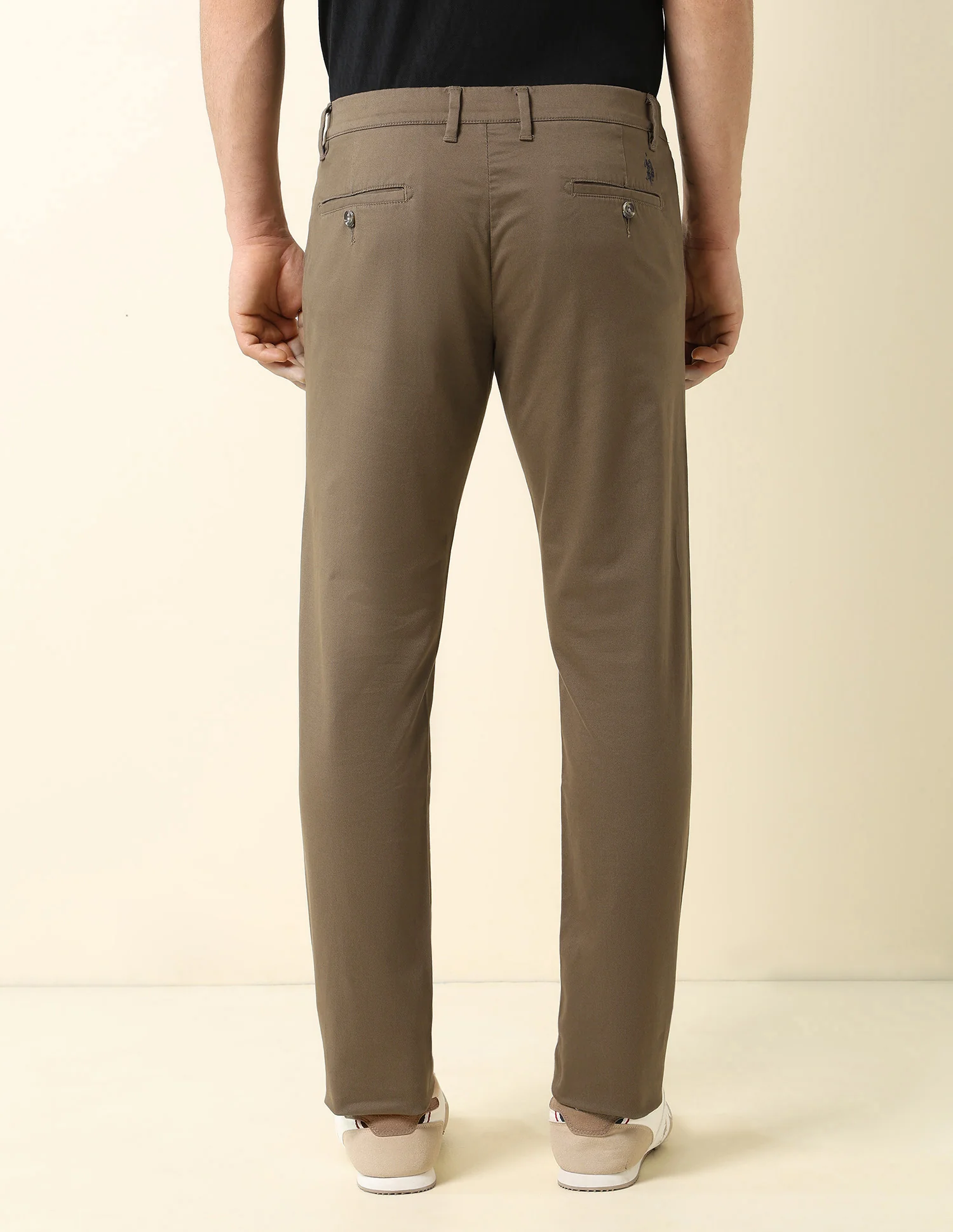 Denver Slim Fit Satin Print Trousers - Image 5