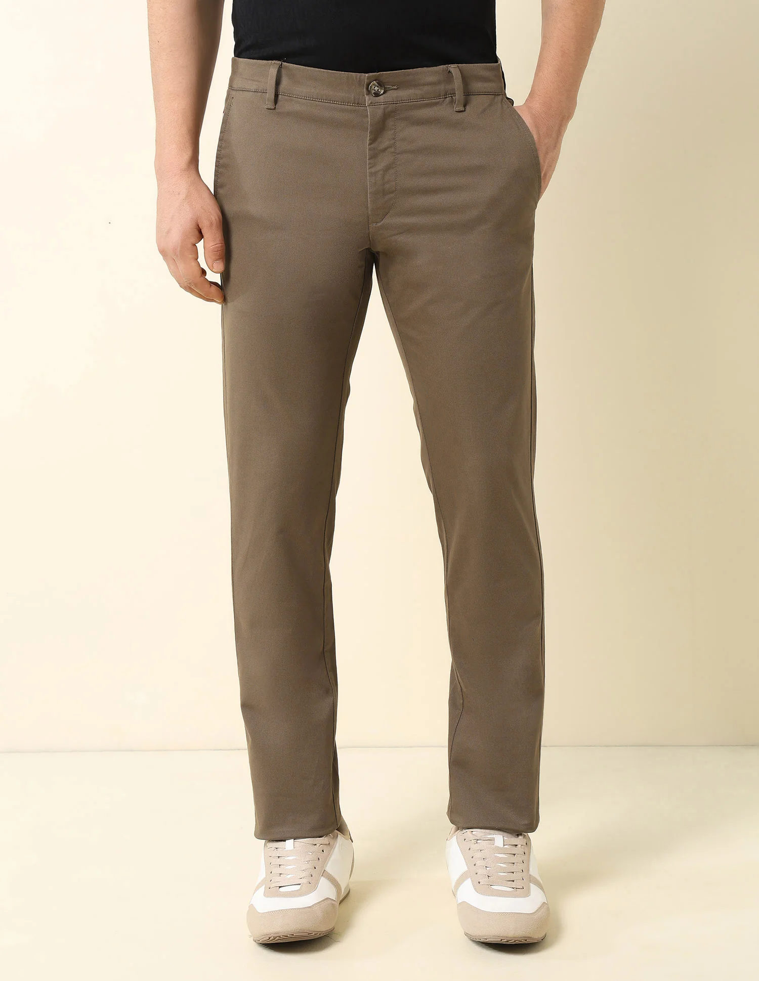 Denver Slim Fit Satin Print Trousers - Image 6