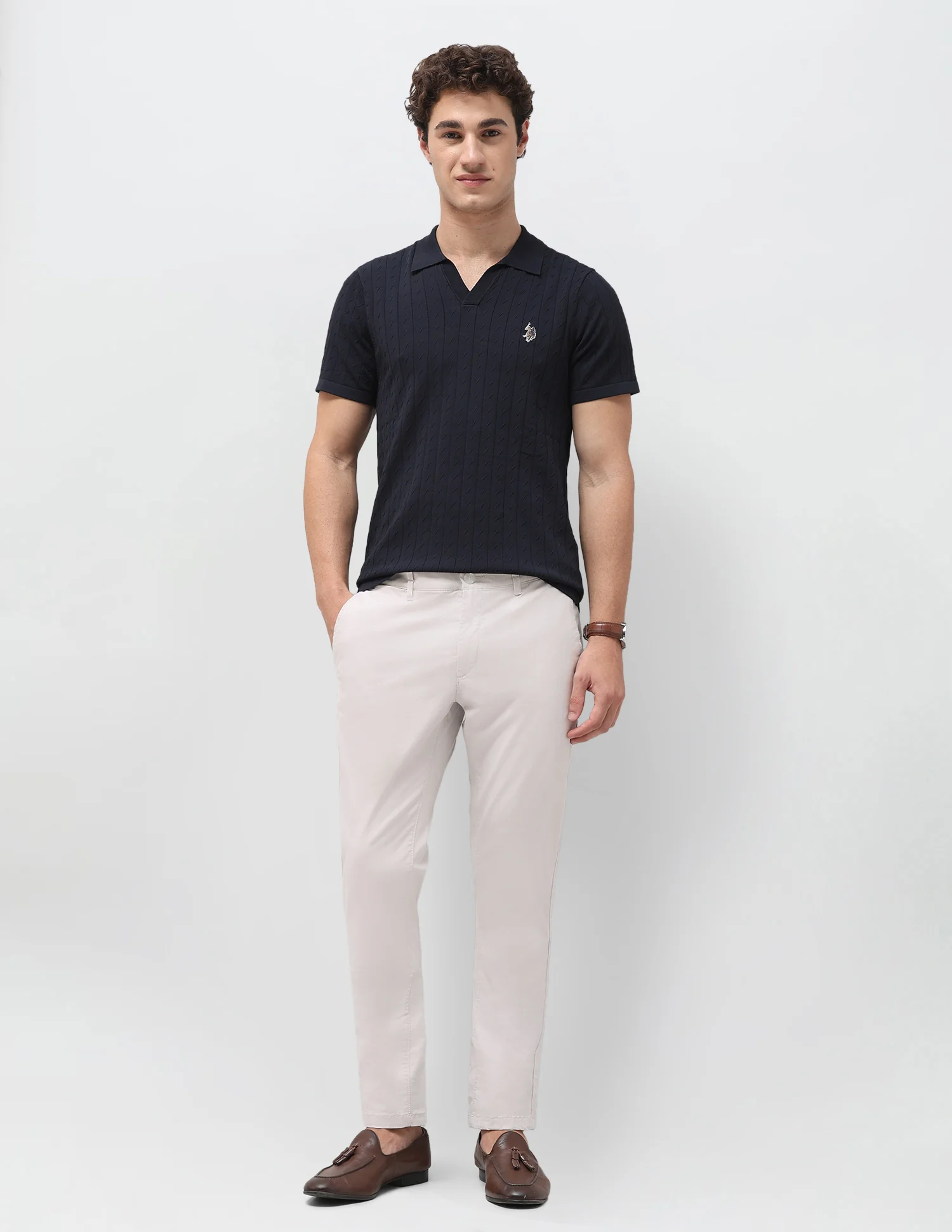 Denver Slim Fit Satin Trousers - Image 3