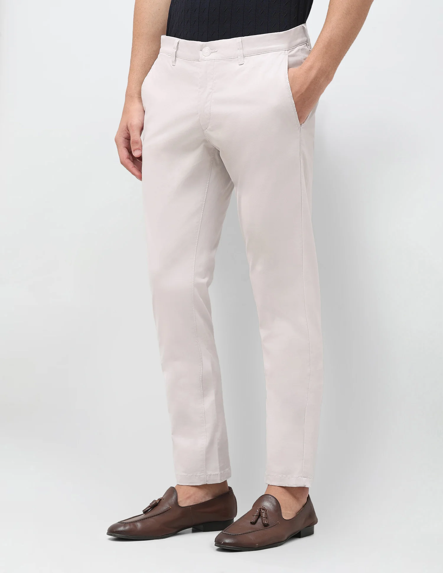 Denver Slim Fit Satin Trousers - Image 4