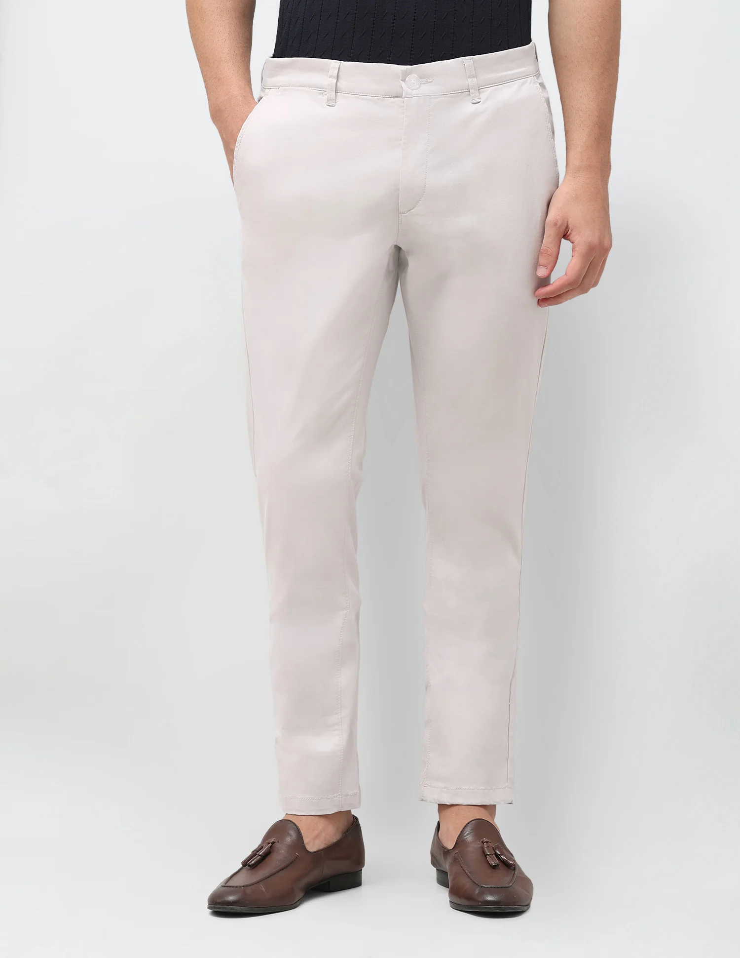 Denver Slim Fit Satin Trousers - Image 6