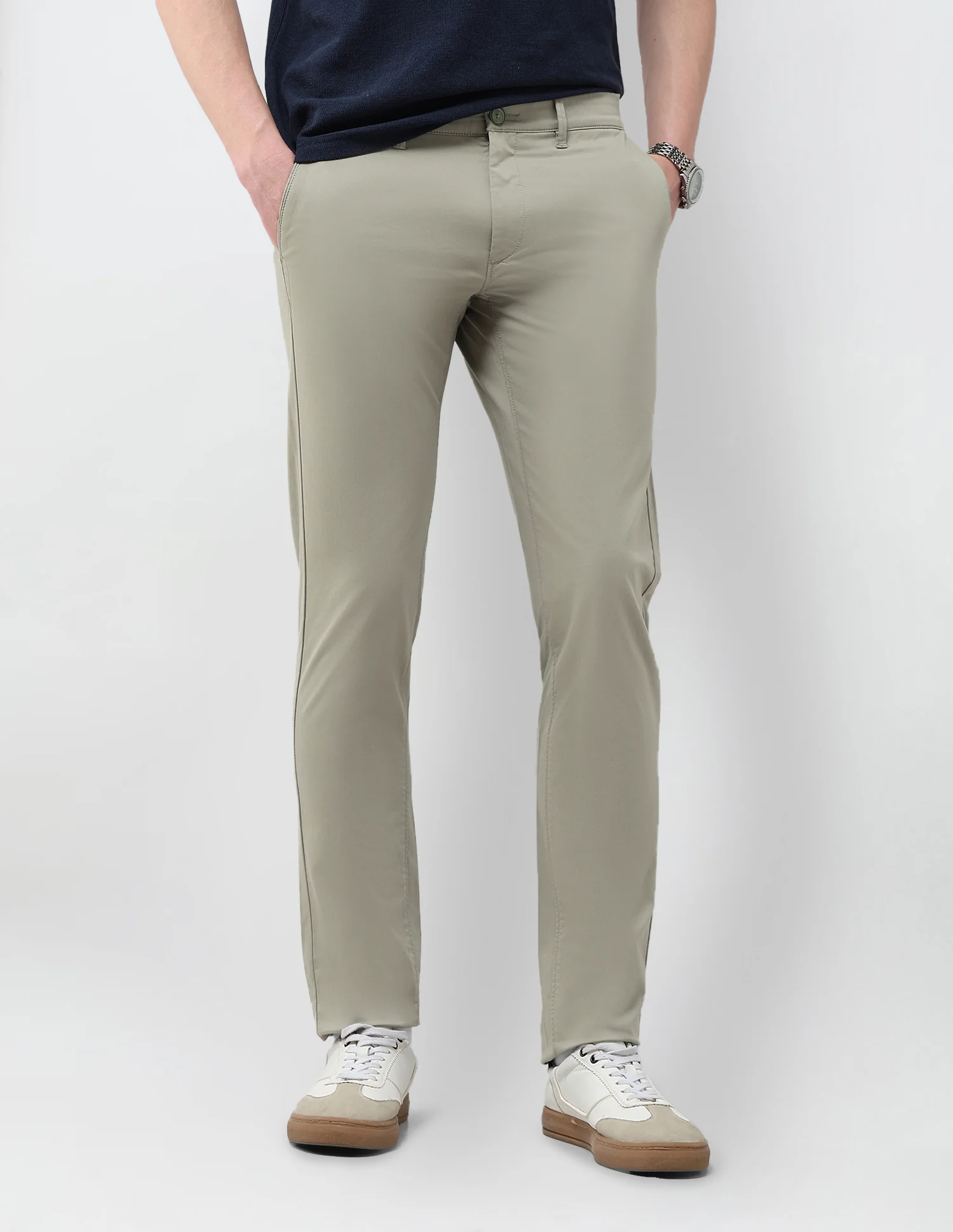 Denver Slim Fit Satin Trousers
