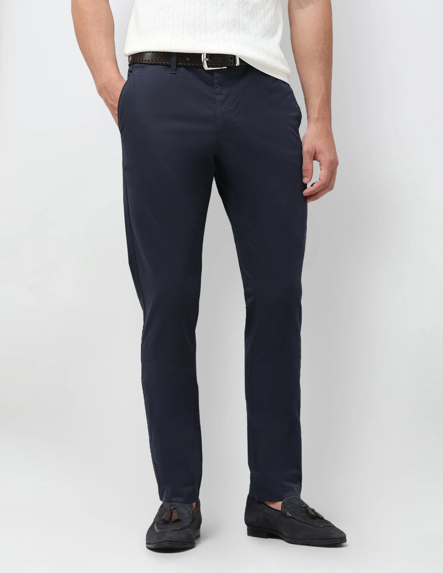 Denver Slim Fit Satin Trousers