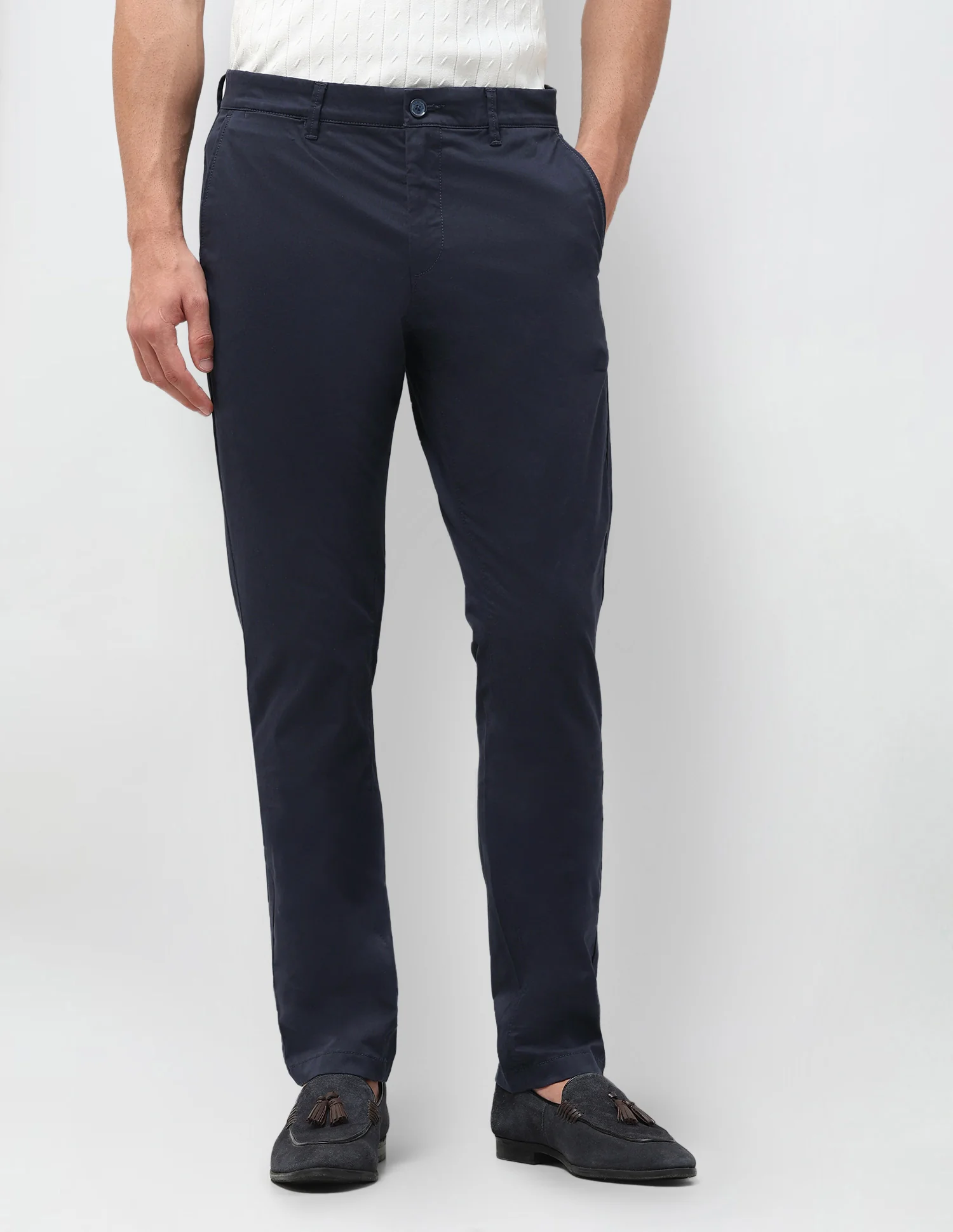 Denver Slim Fit Satin Trousers - Image 6