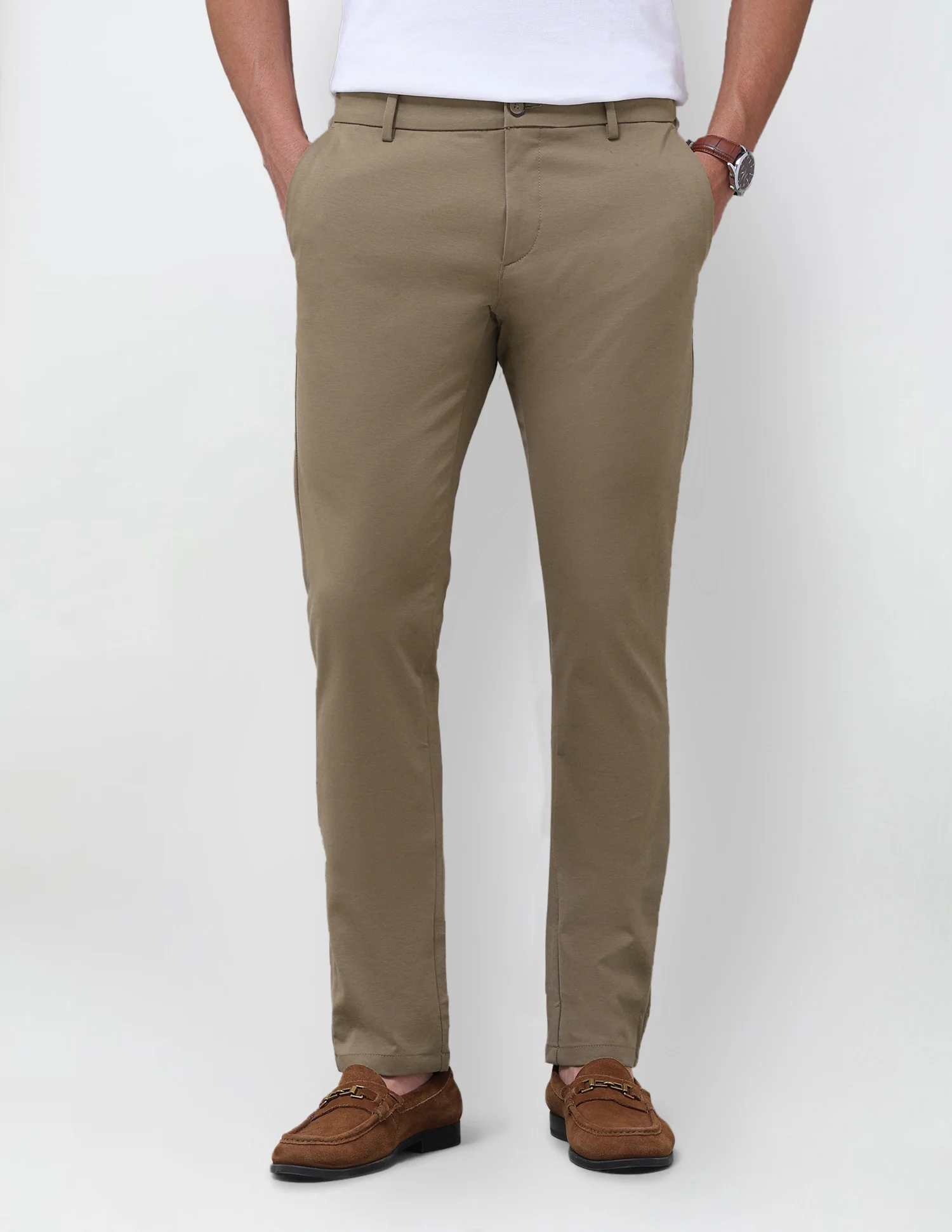 Denver Slim Fit Satin Trousers
