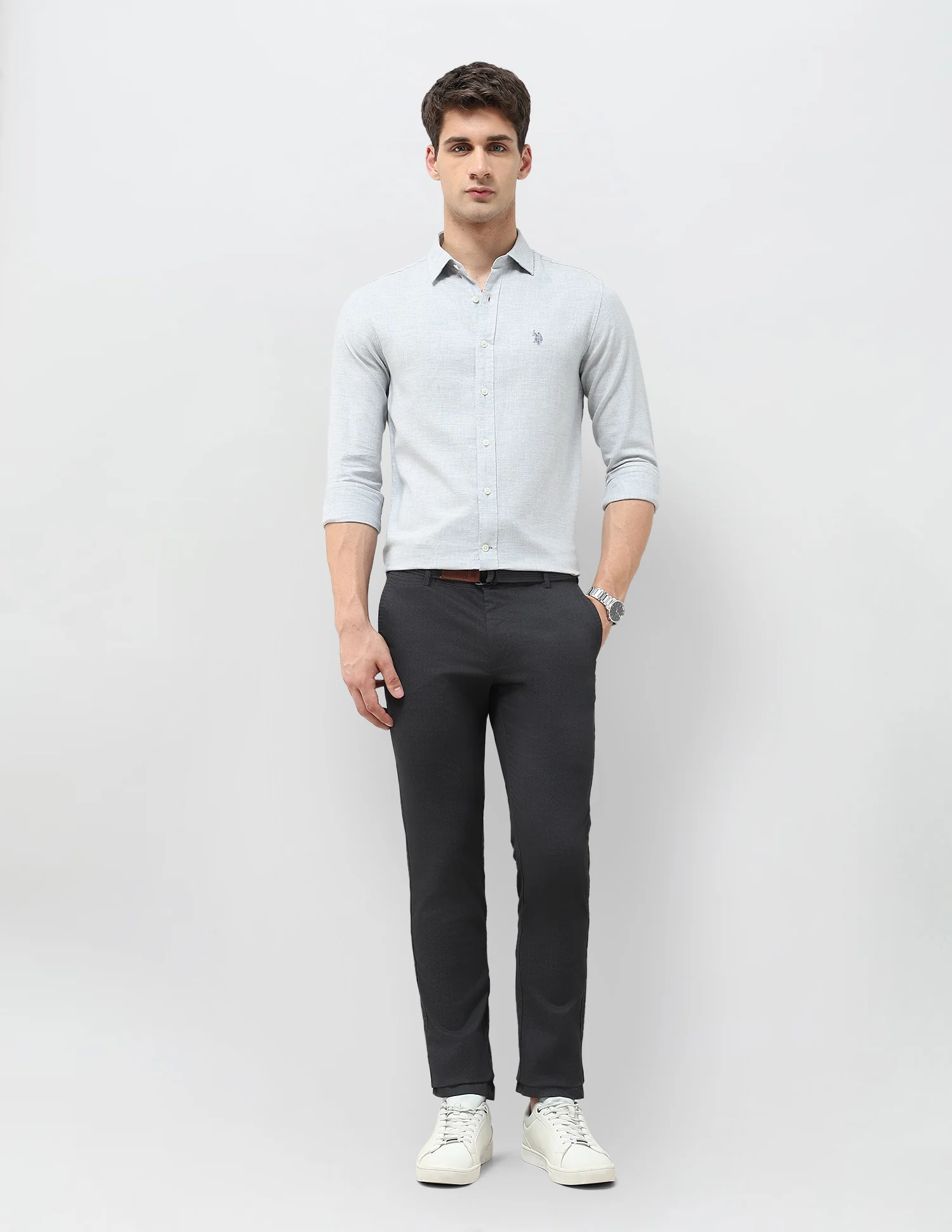 Denver Slim Fit Satin Trousers - Image 3