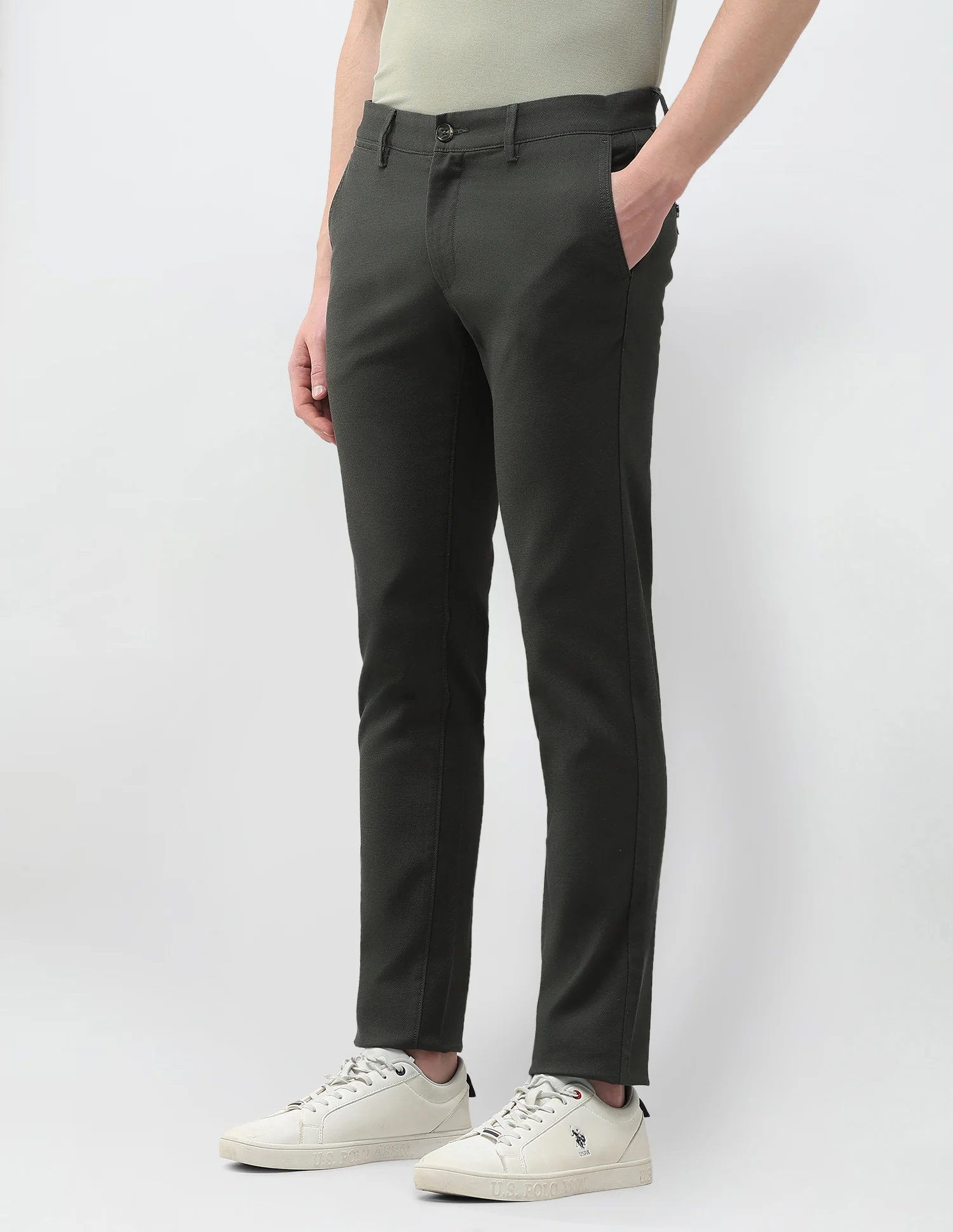 Denver Slim Fit Satin Trousers - Image 4