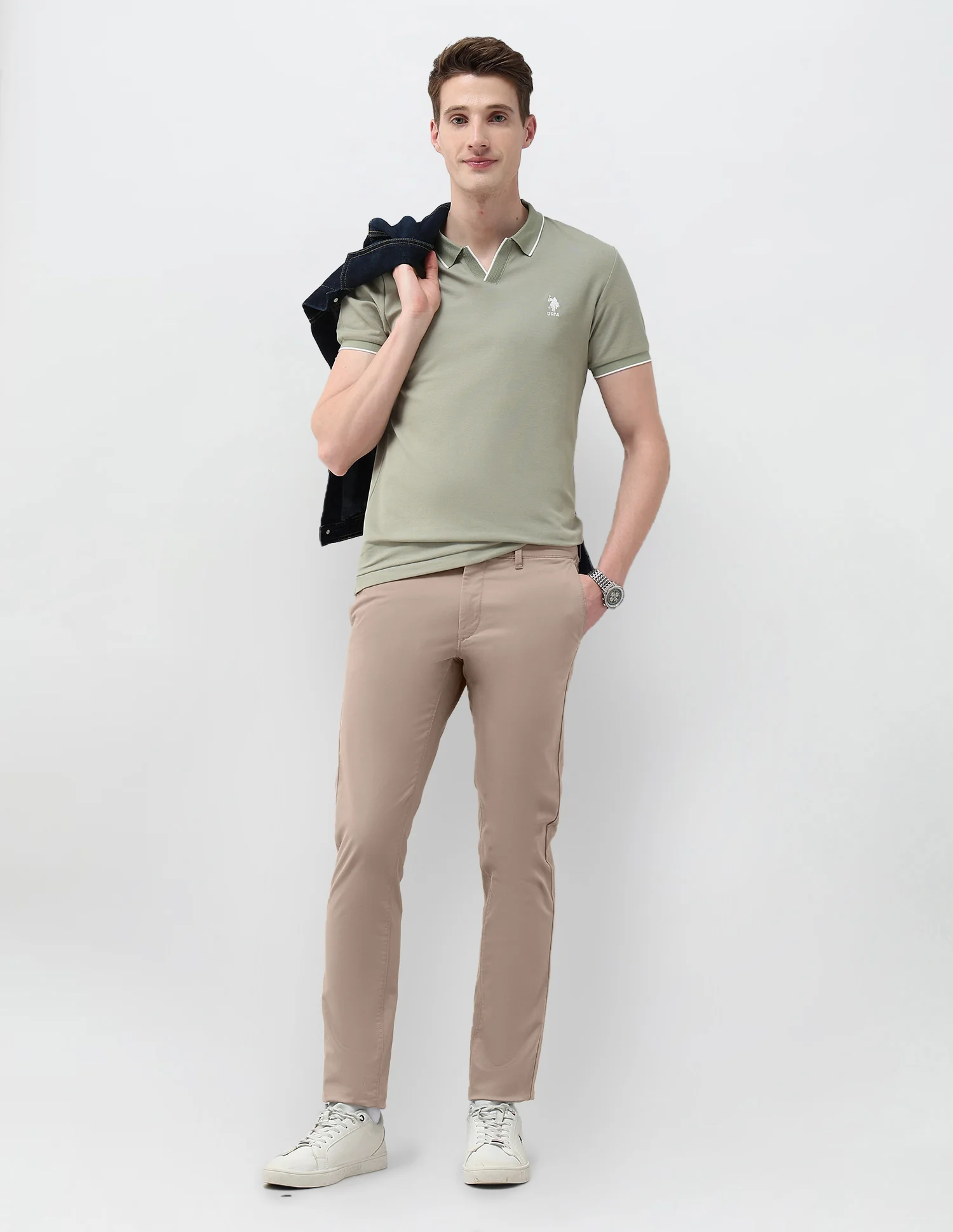 Denver Slim Fit Satin Trousers - Image 3