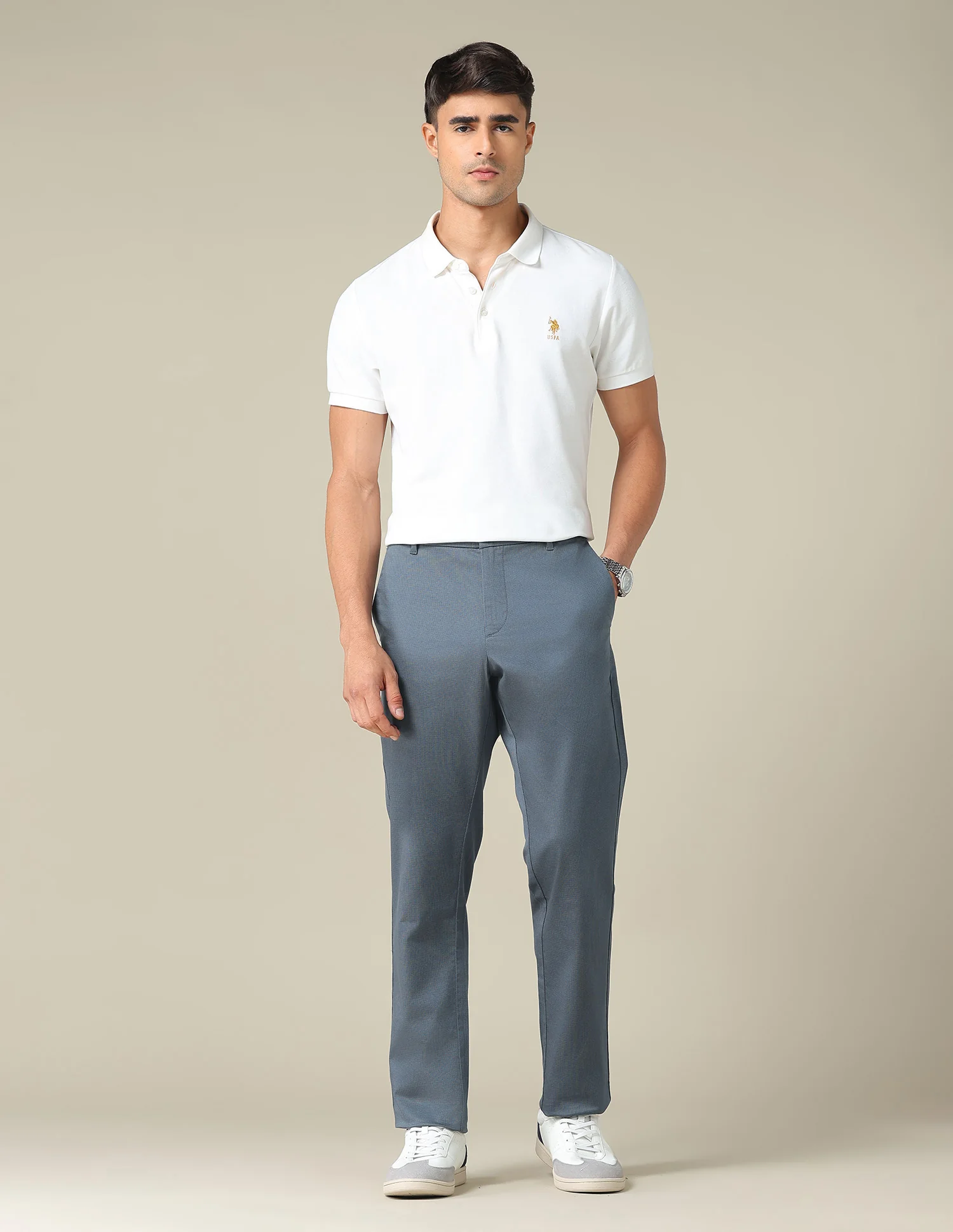 Denver Slim Fit Satin Trousers - Image 3