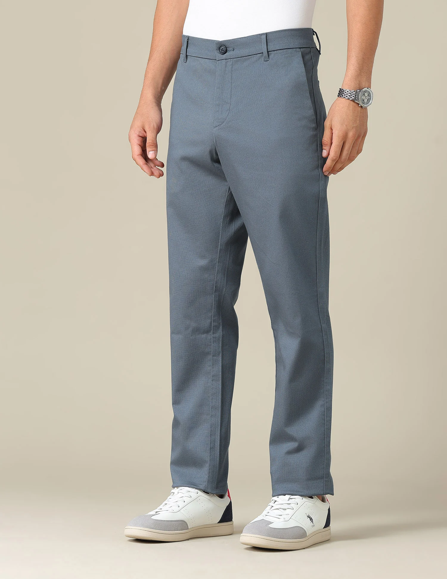 Denver Slim Fit Satin Trousers - Image 4