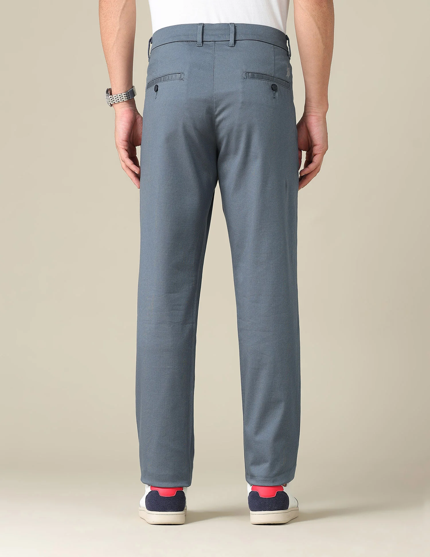 Denver Slim Fit Satin Trousers - Image 5