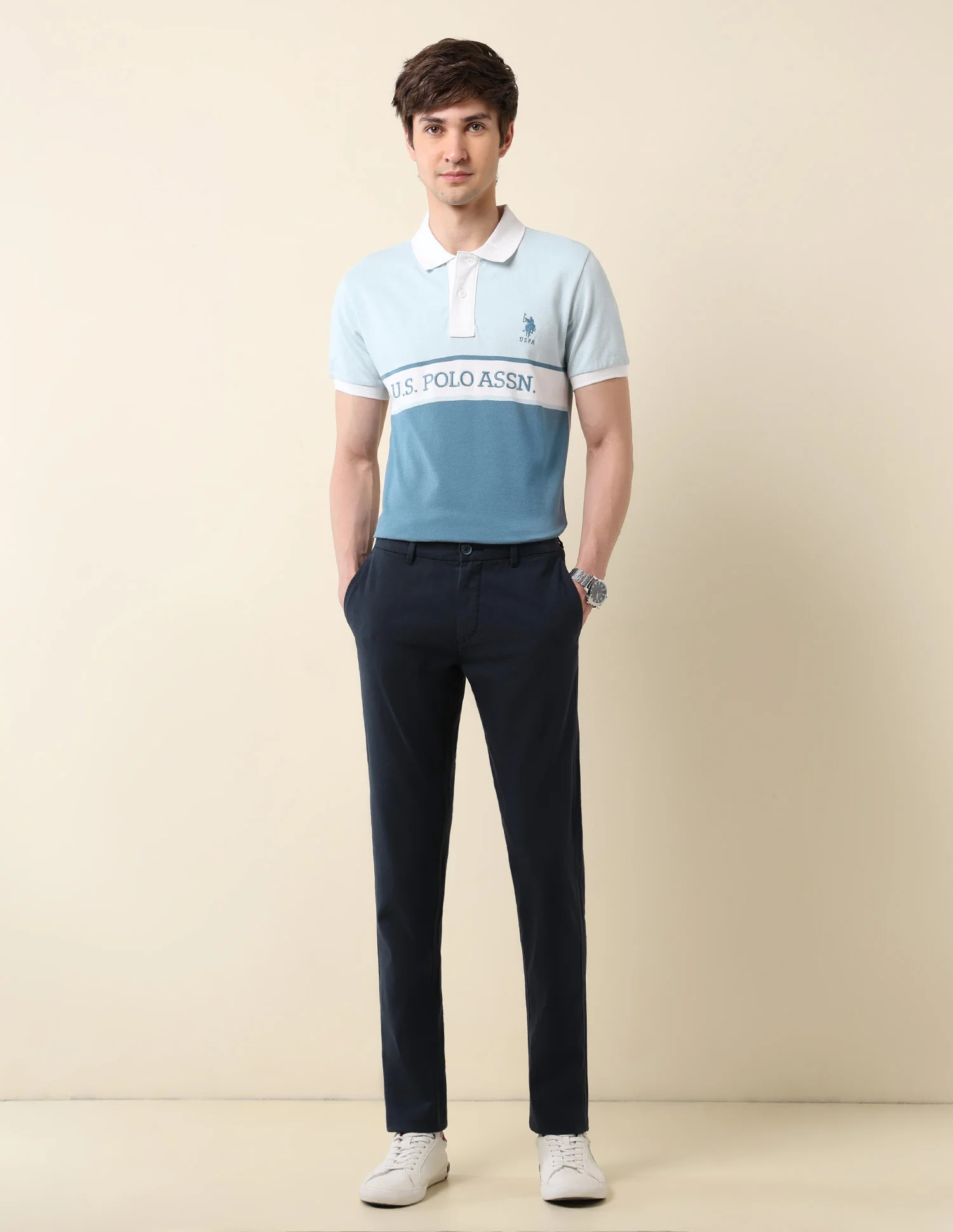 Denver Slim Fit Satin Trousers - Image 3