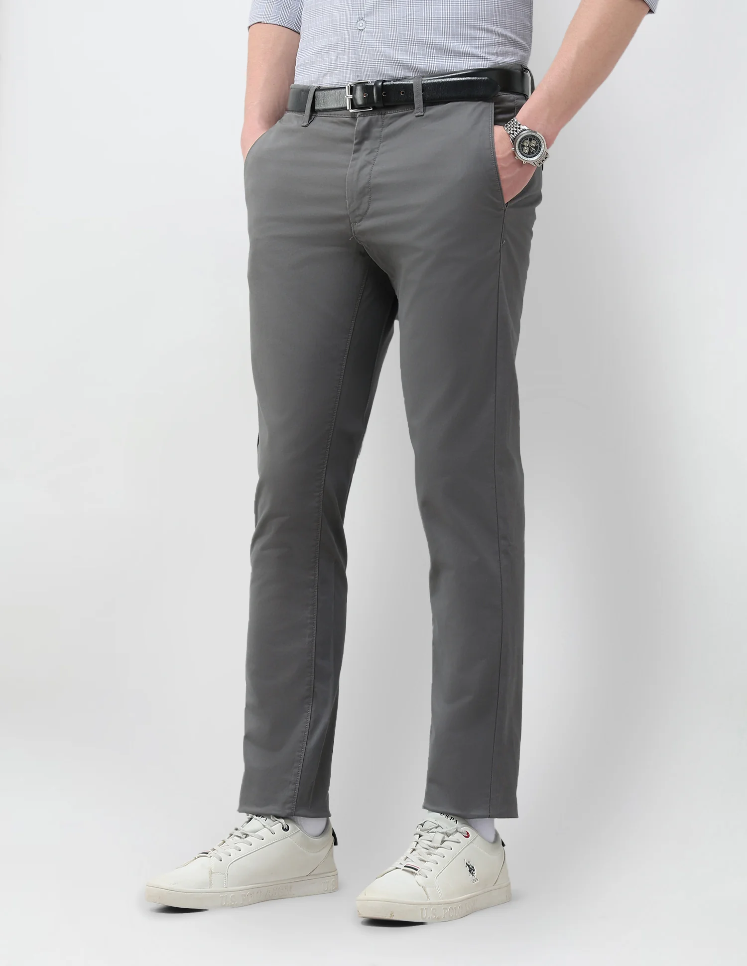 Denver Slim Fit Satin Trousers