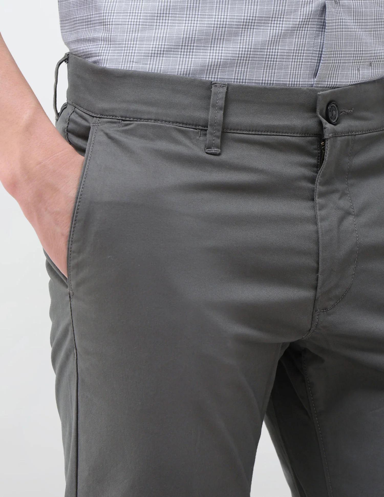 Denver Slim Fit Satin Trousers - Image 7
