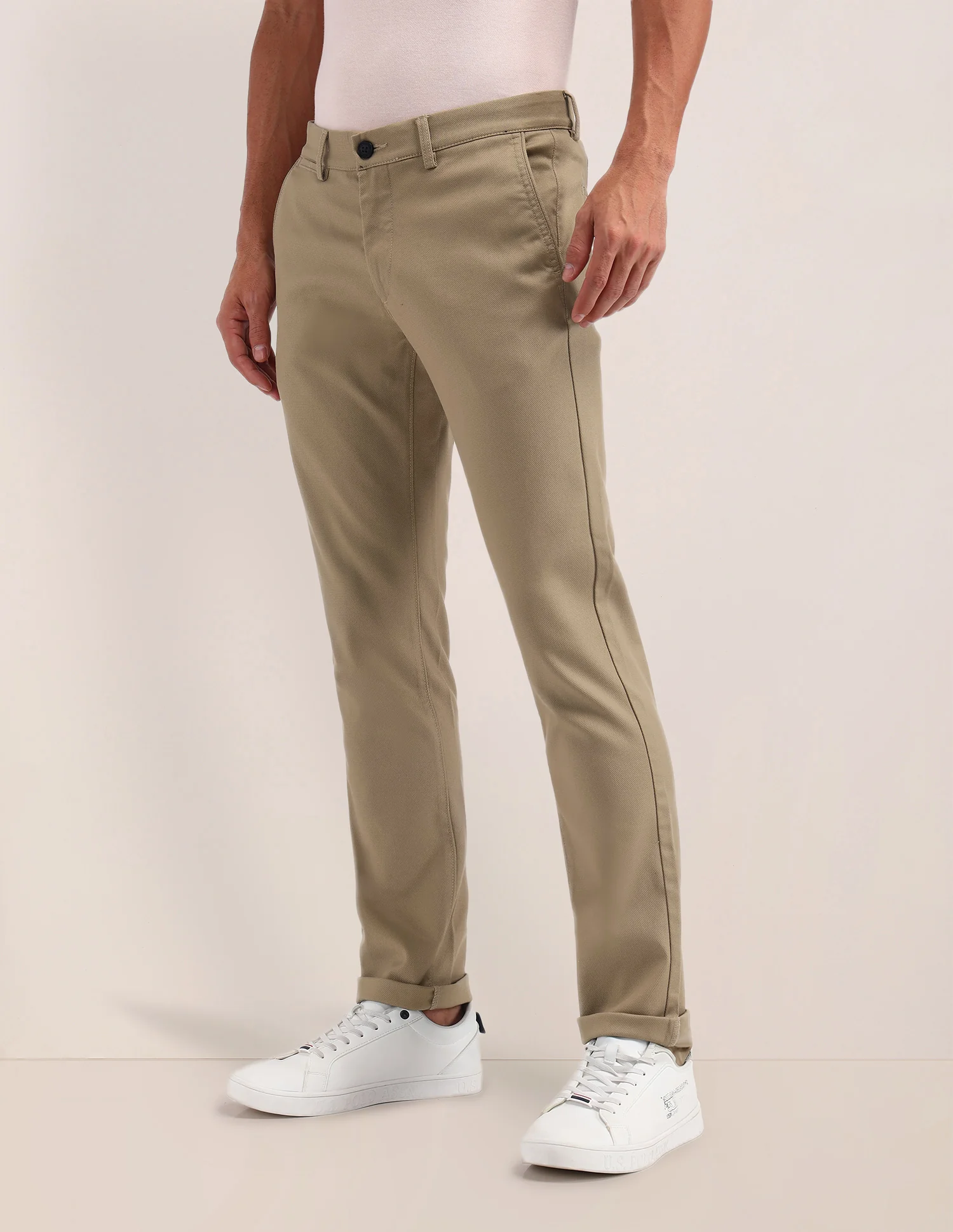 Denver Slim Fit Solid Trousers - Image 4