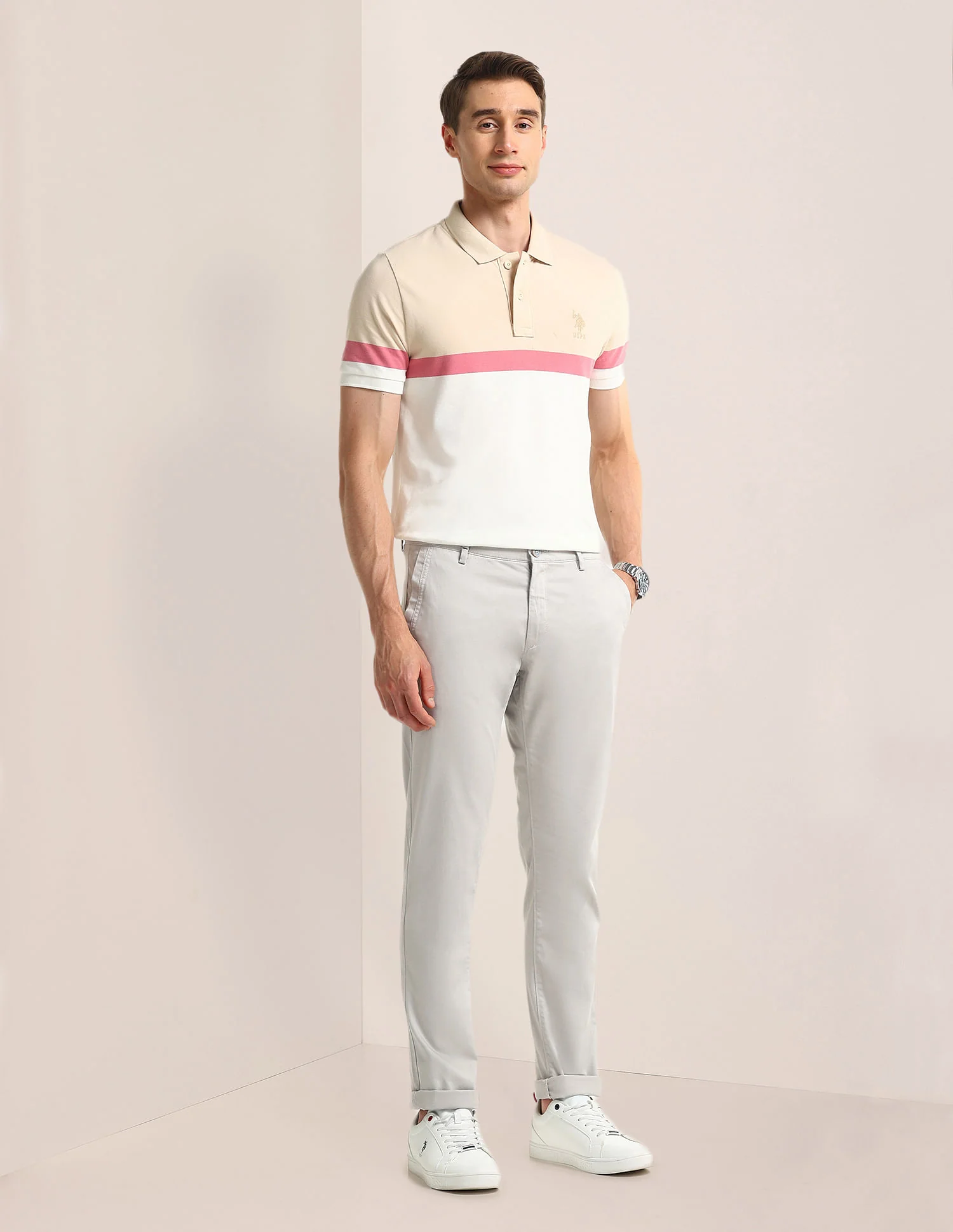 Denver Slim Fit Solid Trousers - Image 3
