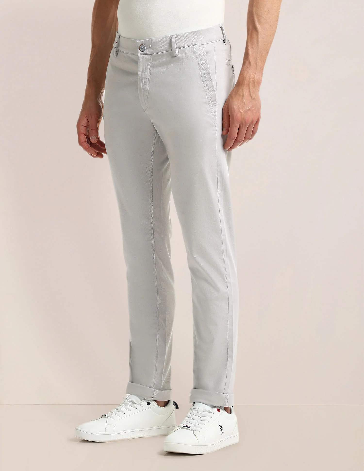 Denver Slim Fit Solid Trousers - Image 4