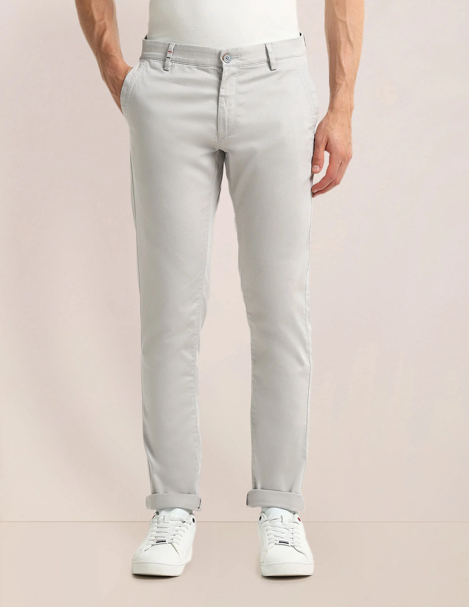 Denver Slim Fit Solid Trousers - Image 6