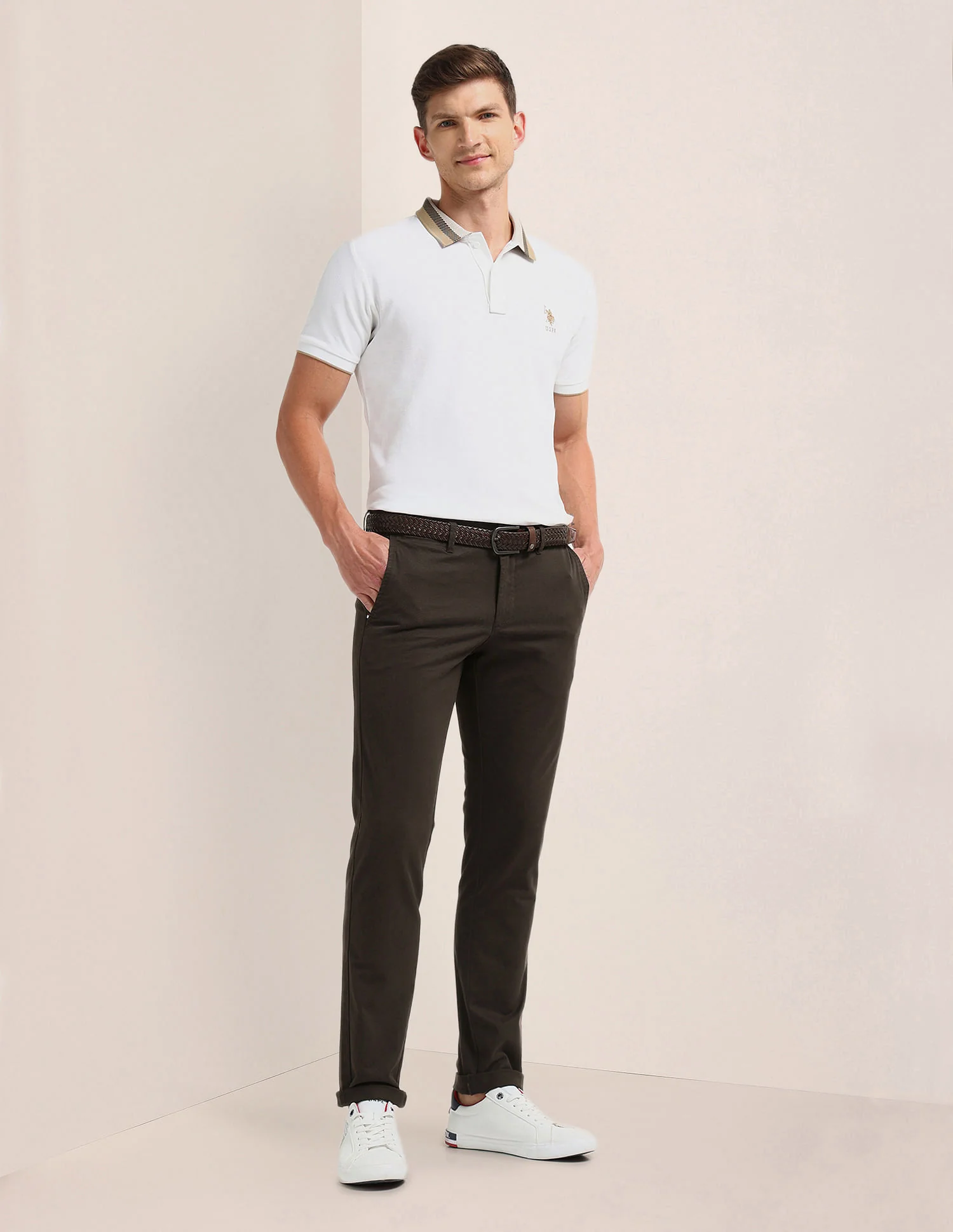 Denver Slim Fit Solid Trousers - Image 3