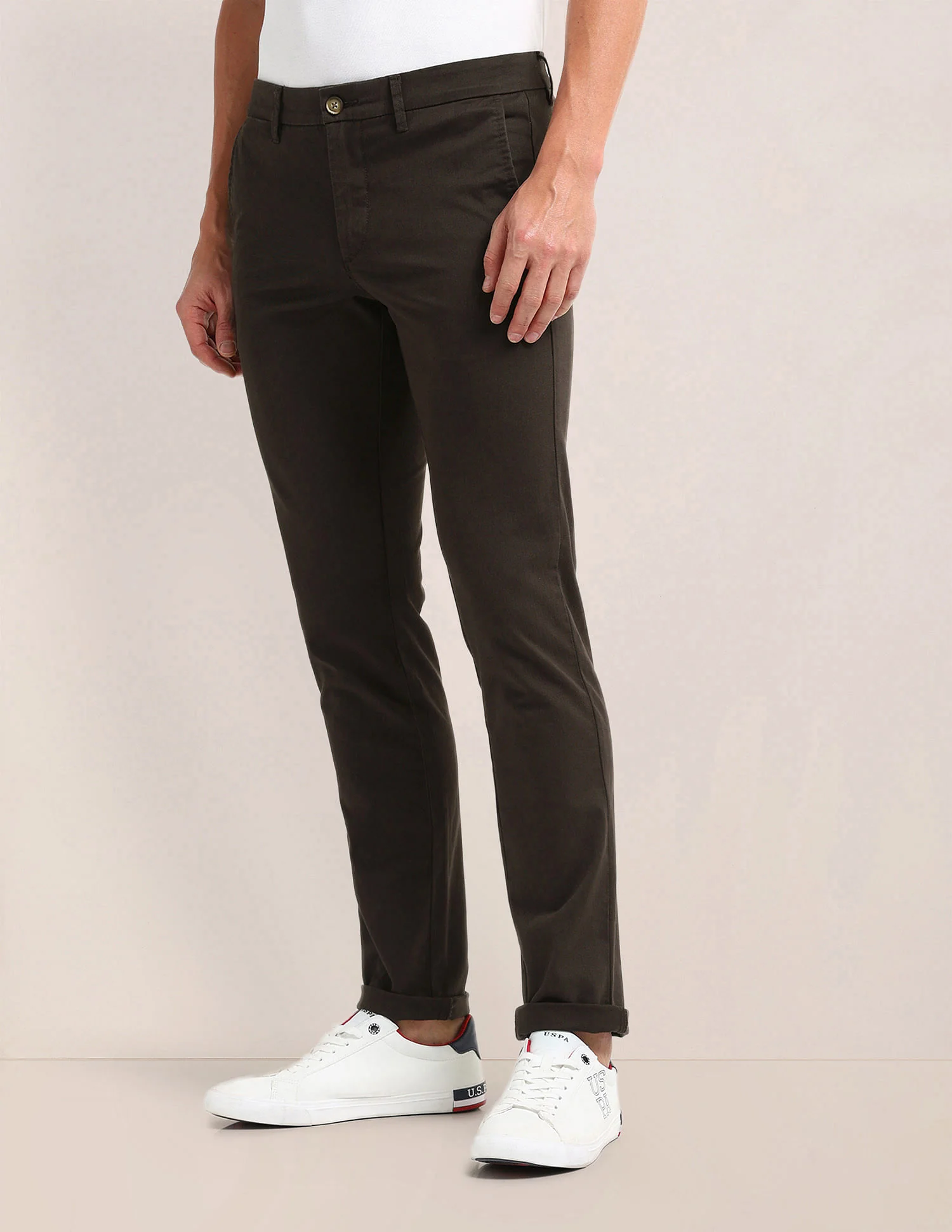 Denver Slim Fit Solid Trousers - Image 4