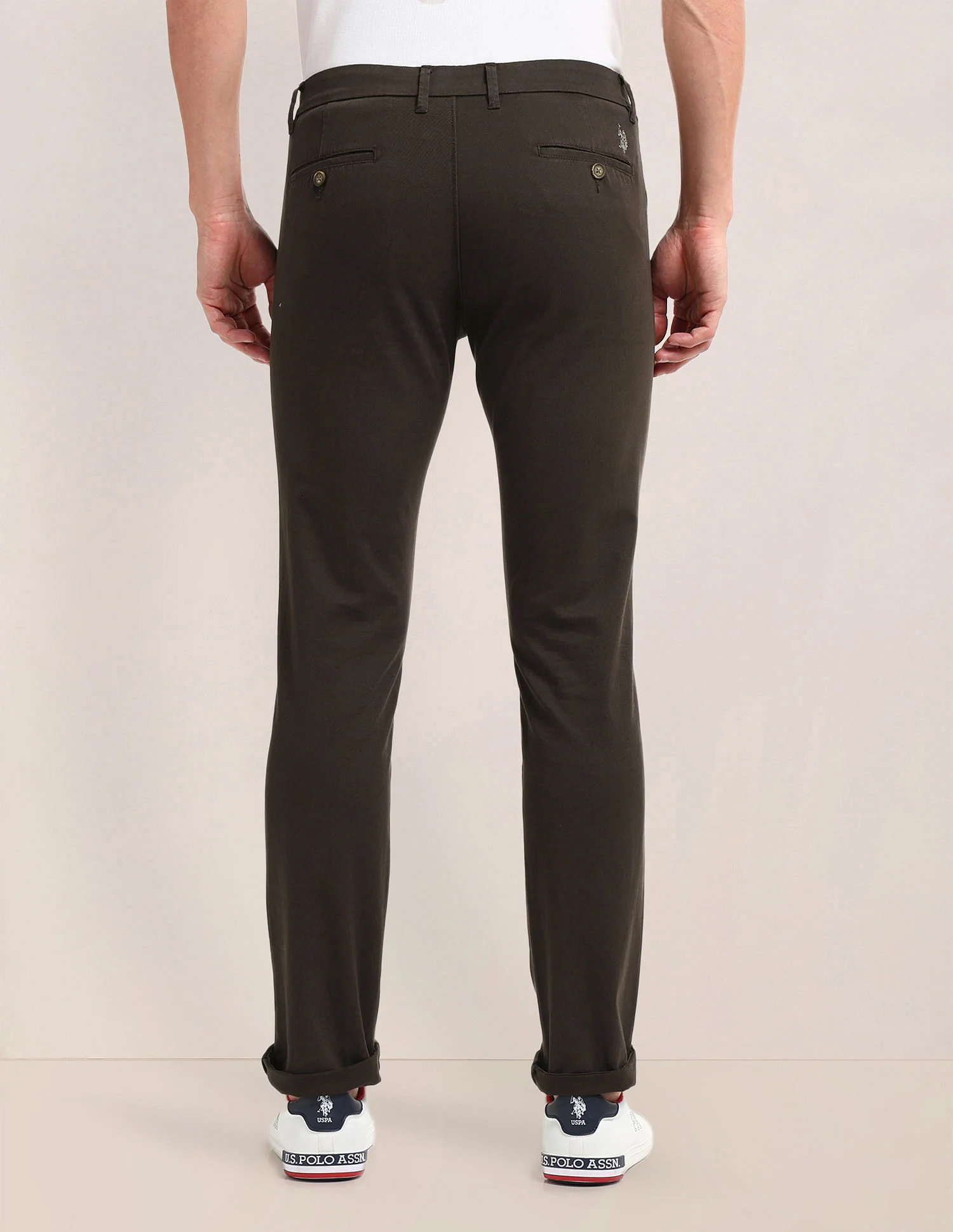 Denver Slim Fit Solid Trousers - Image 5