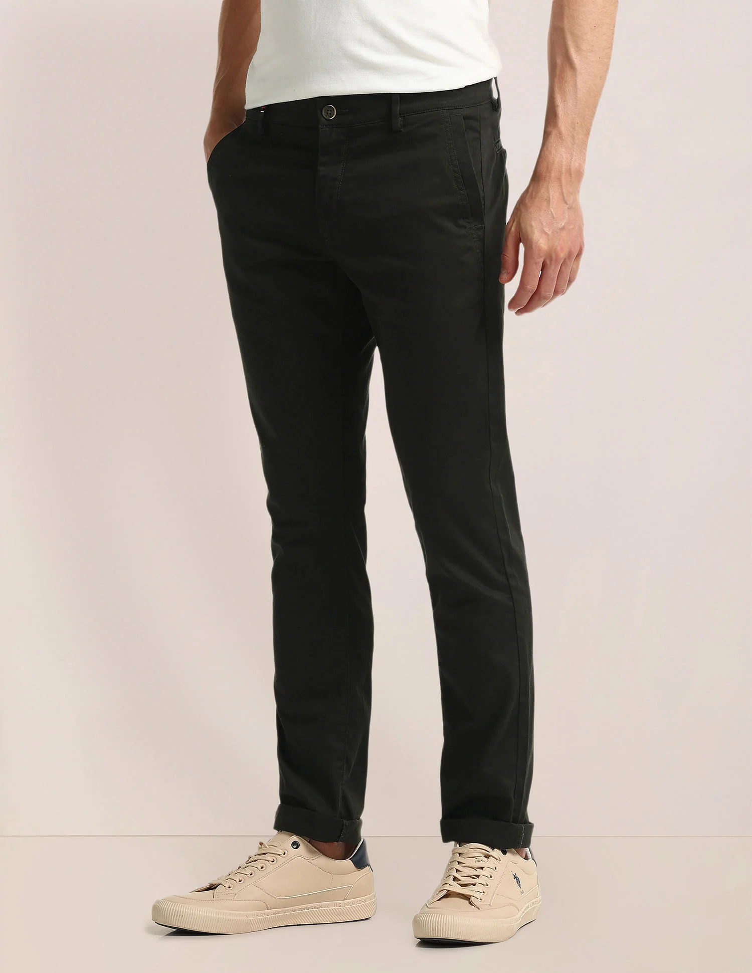 Denver Slim Fit Solid Trousers