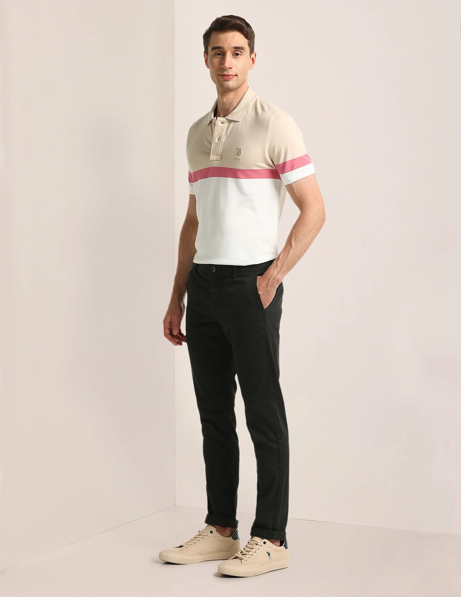 Denver Slim Fit Solid Trousers - Image 3
