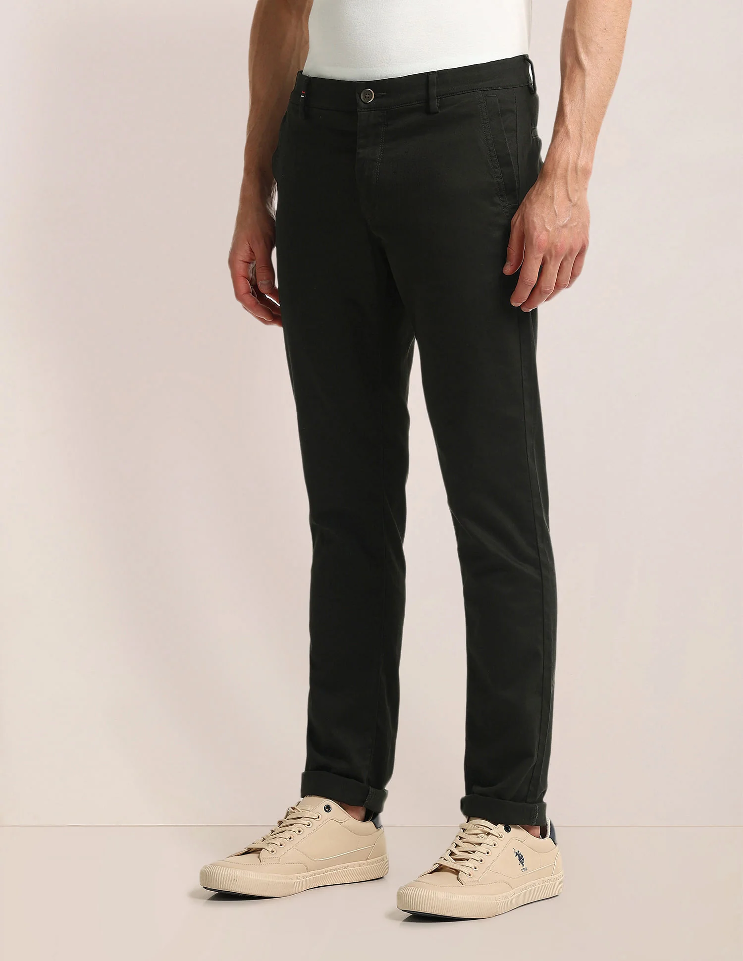 Denver Slim Fit Solid Trousers - Image 4