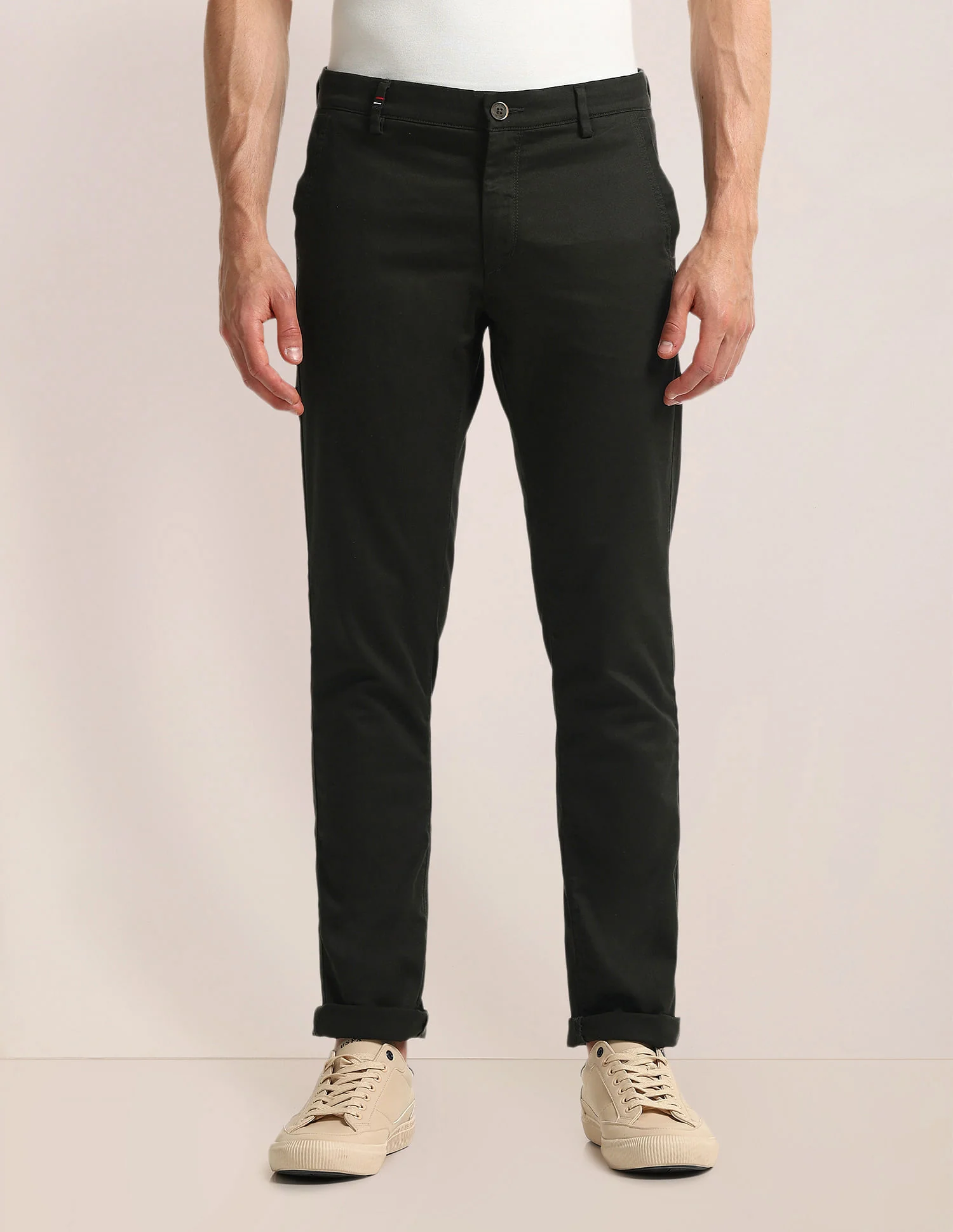 Denver Slim Fit Solid Trousers - Image 6