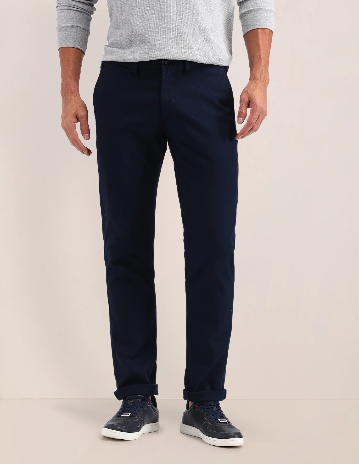 Denver Slim Fit Solid Trousers