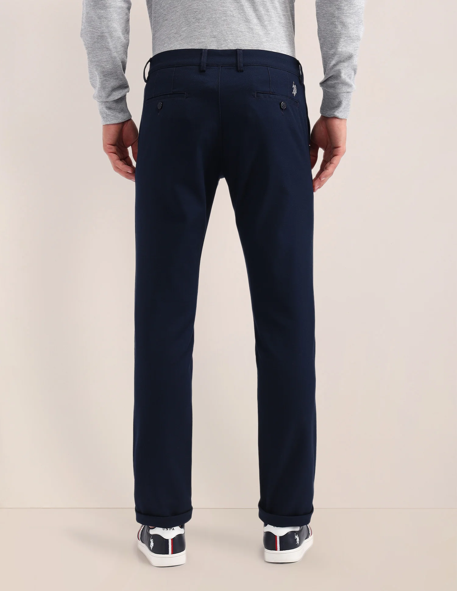 Denver Slim Fit Solid Trousers - Image 5