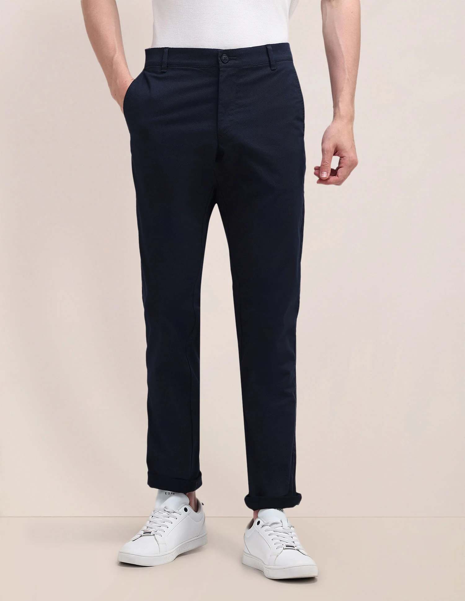 Denver Slim Fit Solid Trousers - Image 6