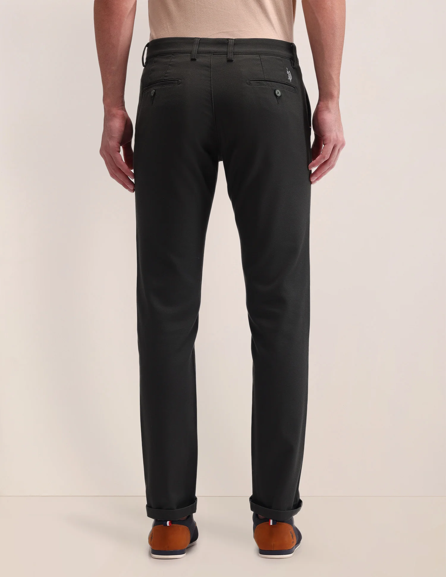 Denver Slim Fit Solid Trousers - Image 5
