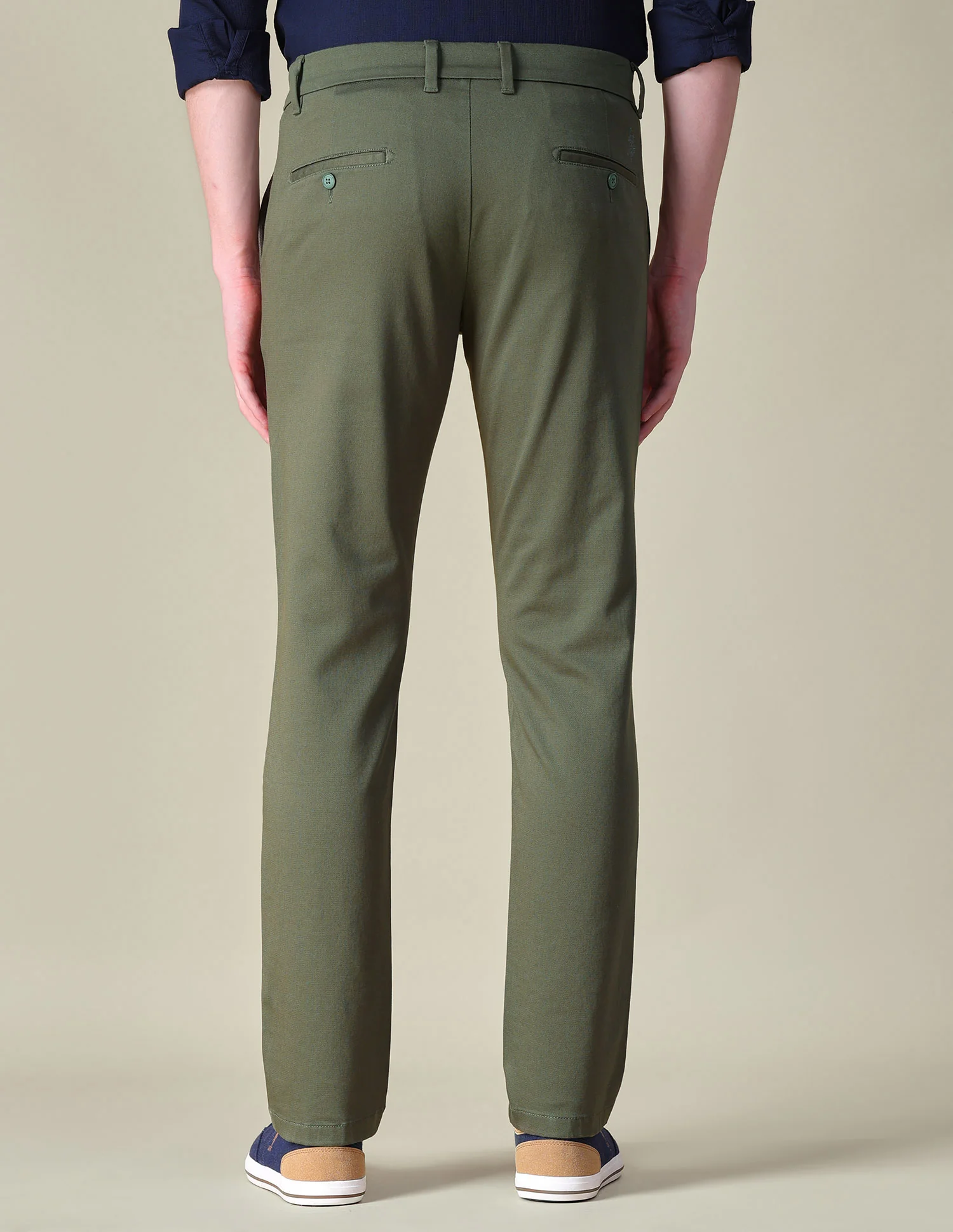 Denver Slim Fit Textured Trousers - Image 5