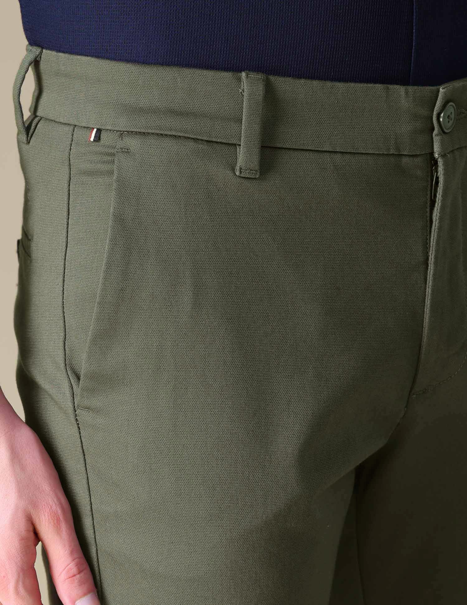 Denver Slim Fit Textured Trousers - Image 7