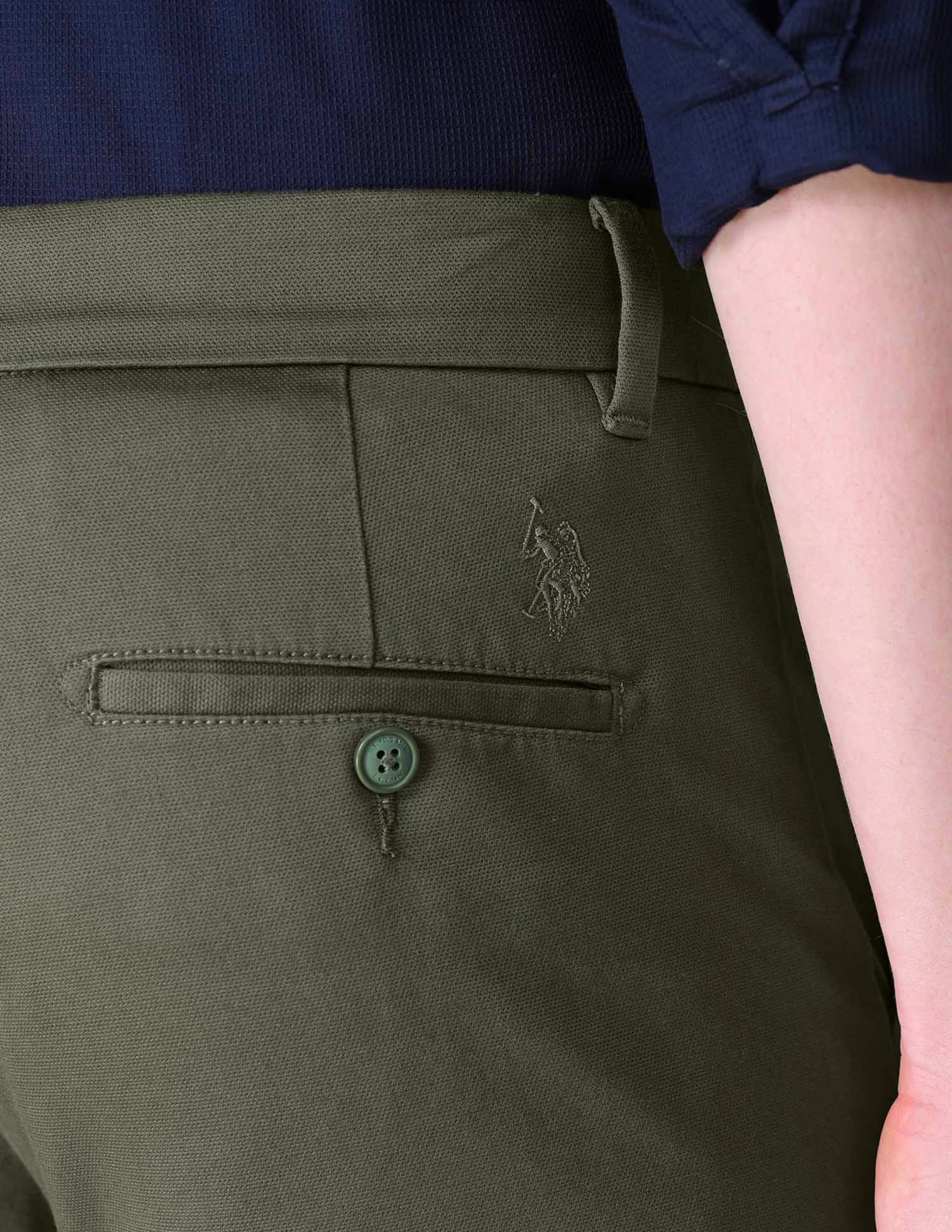 Denver Slim Fit Textured Trousers - Image 8