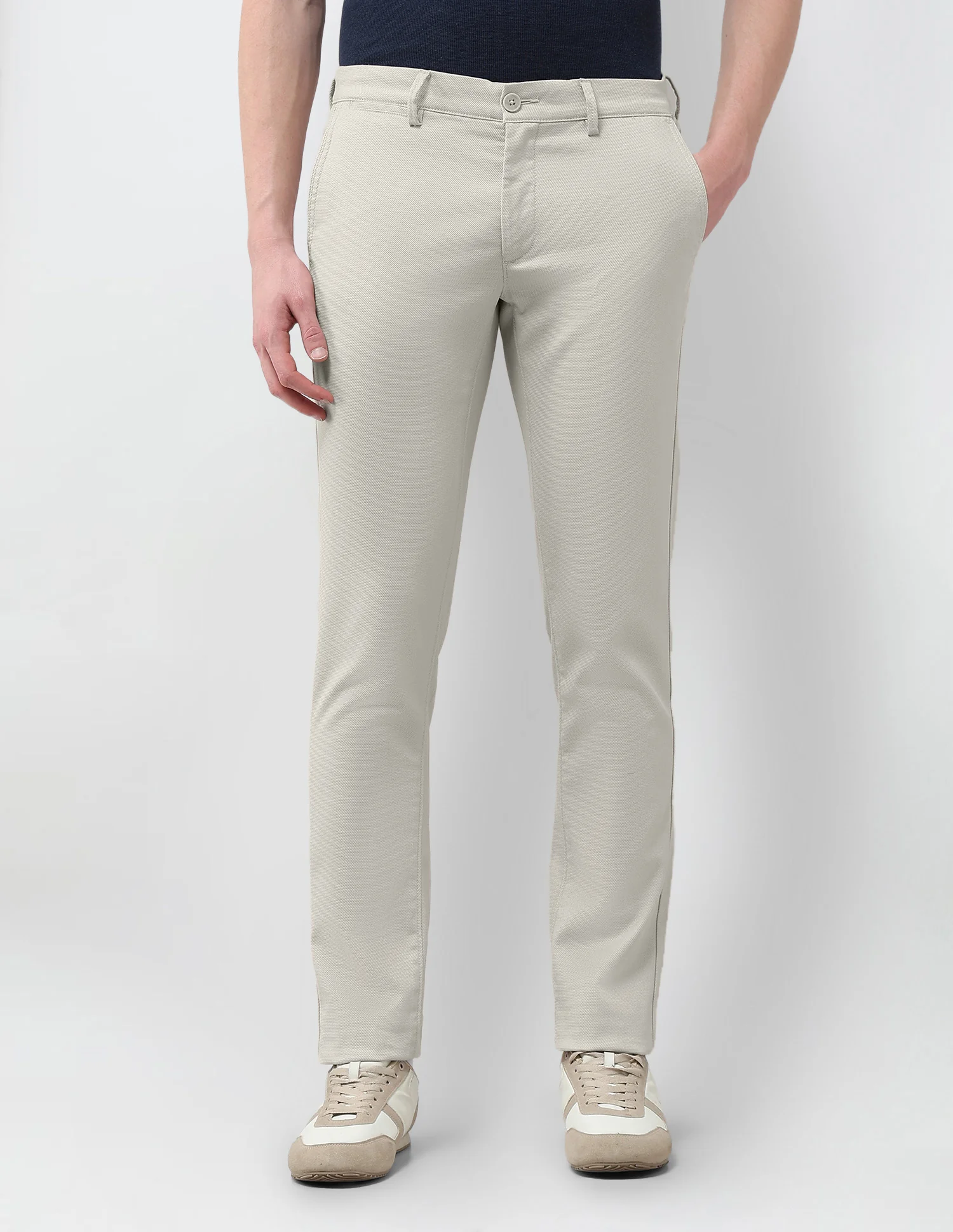 Denver Slim Fit Textured Trousers - Image 6