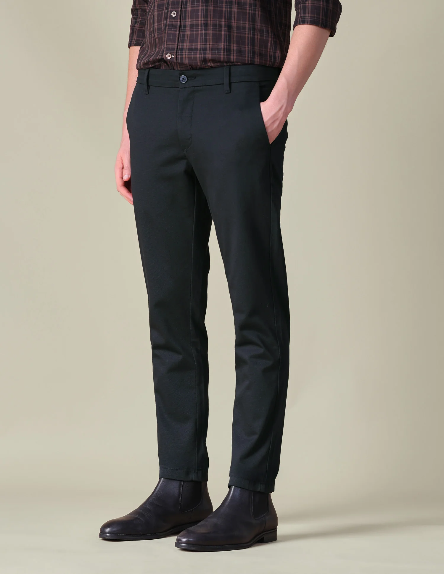 Denver Slim Fit Textured Trousers - Image 4