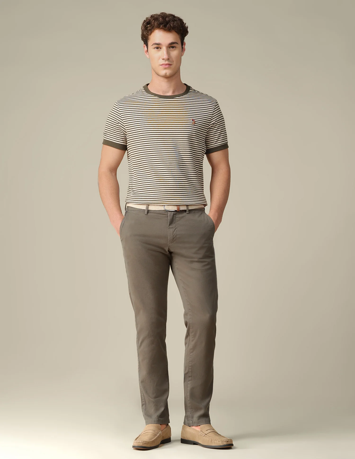 Denver slim fit Twill Trousers - Image 3
