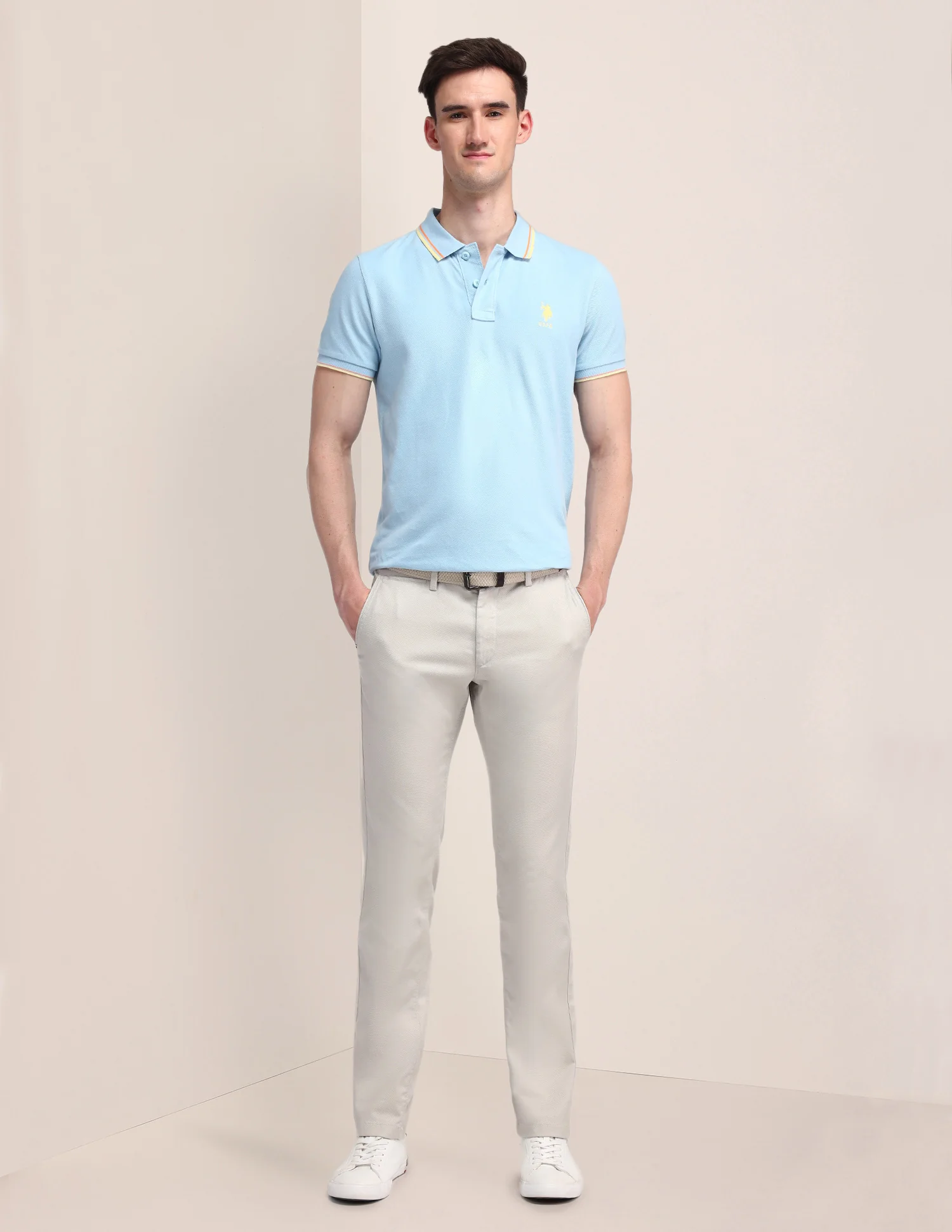 Denver Slim Fit Twill Trousers - Image 3