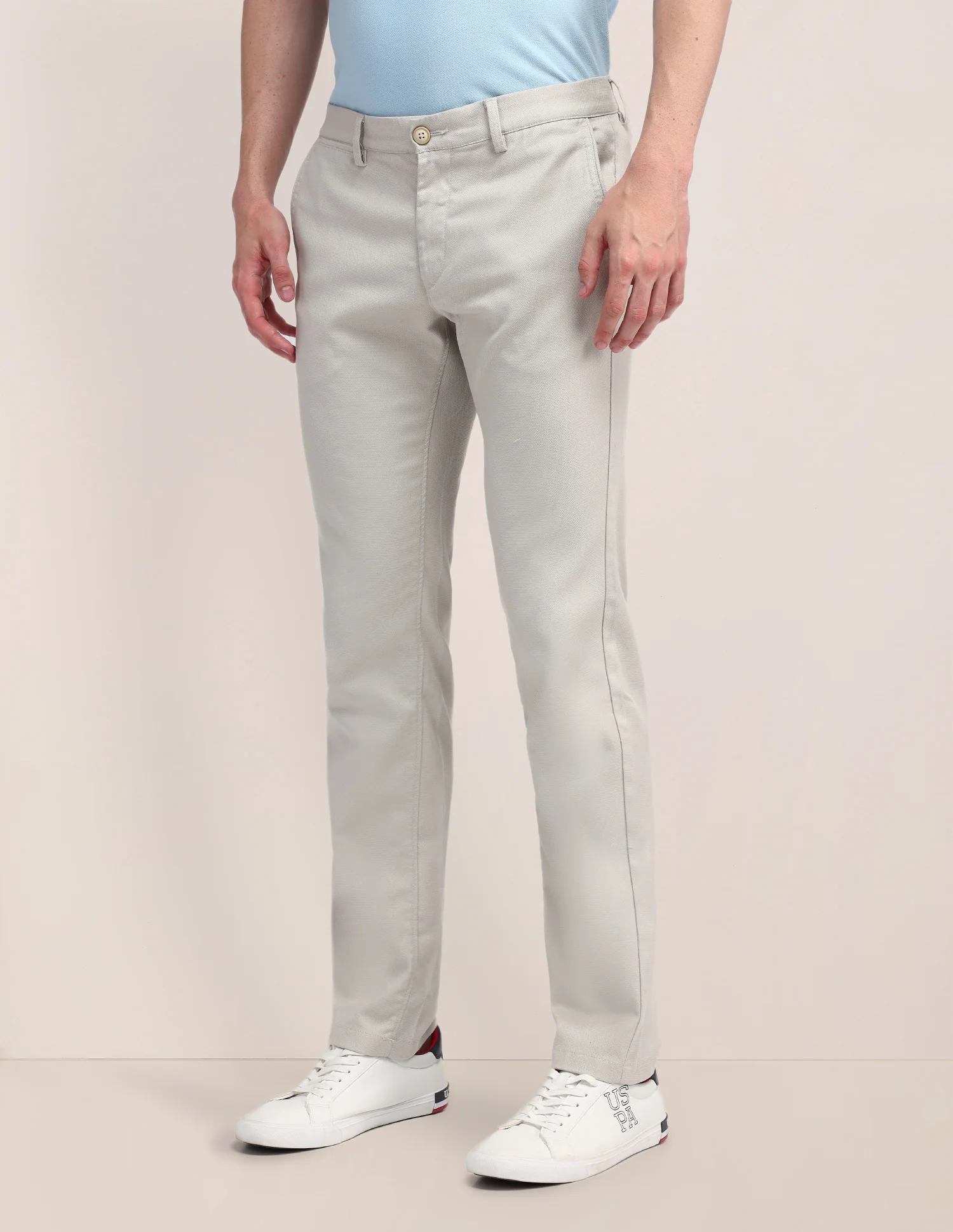Denver Slim Fit Twill Trousers - Image 4