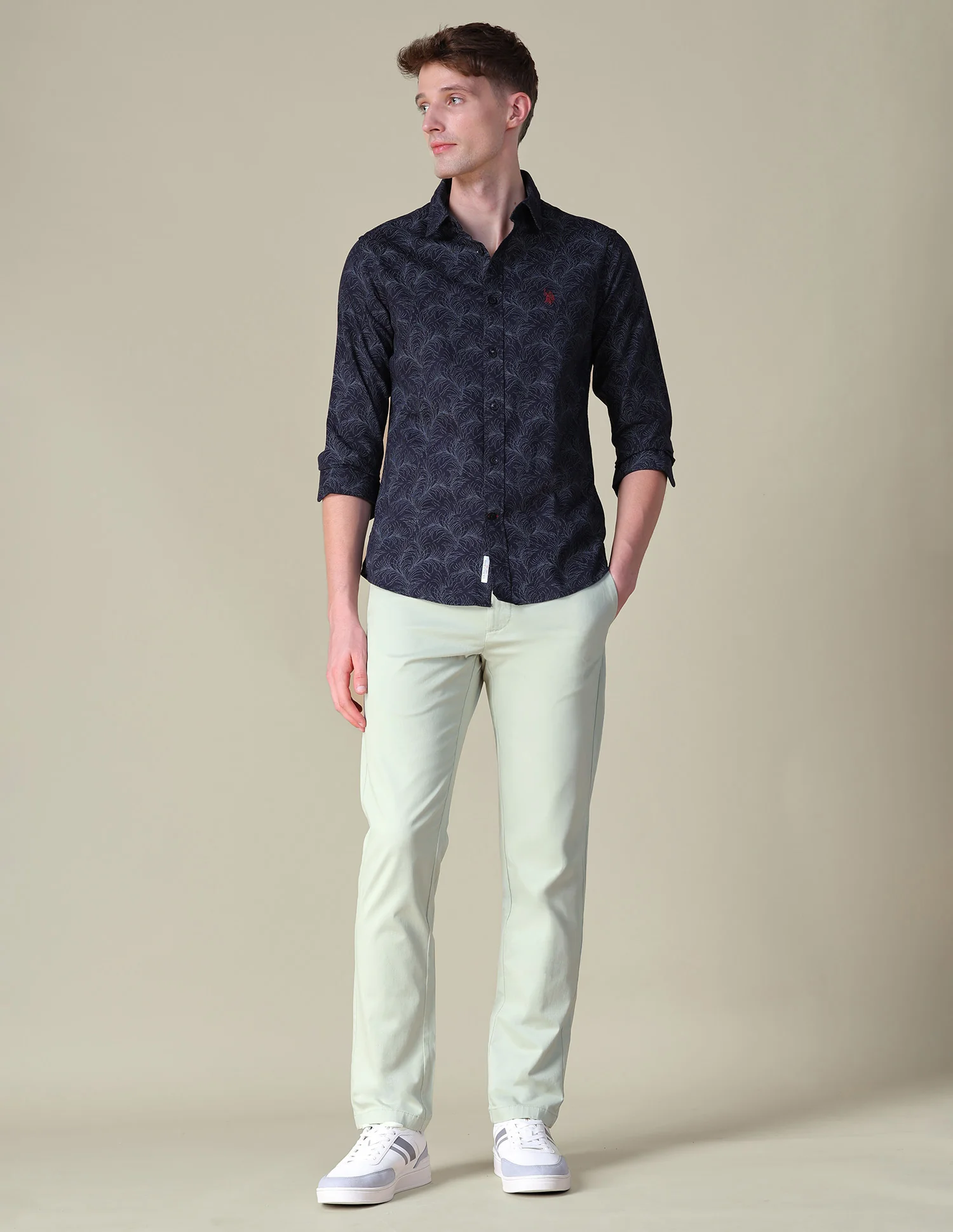 Denver Slim Fit Twill Trousers - Image 3