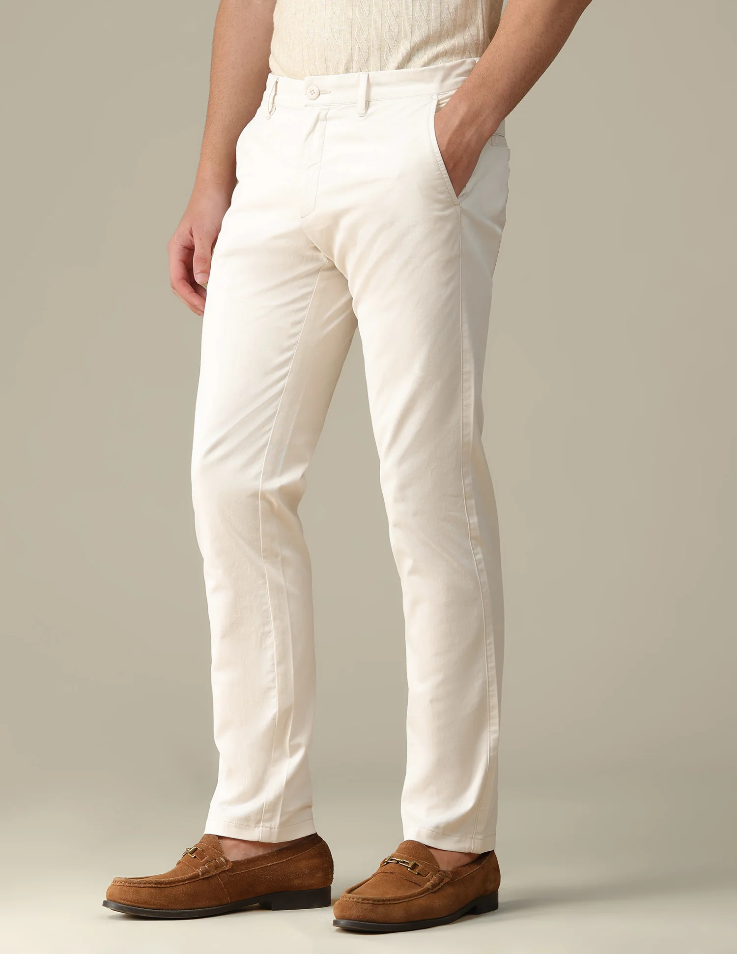 Denver slim fit Twill Trousers - Image 4