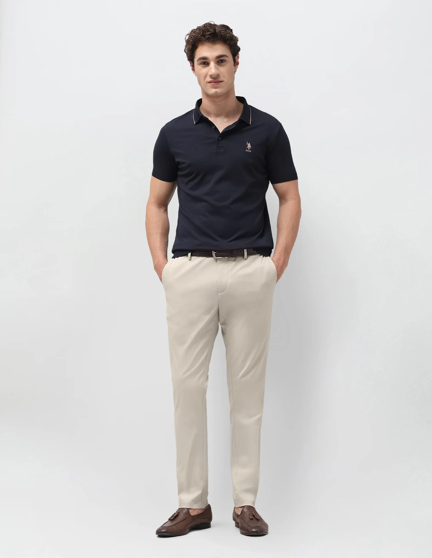 Denver Slim Fit Twill Trousers - Image 3